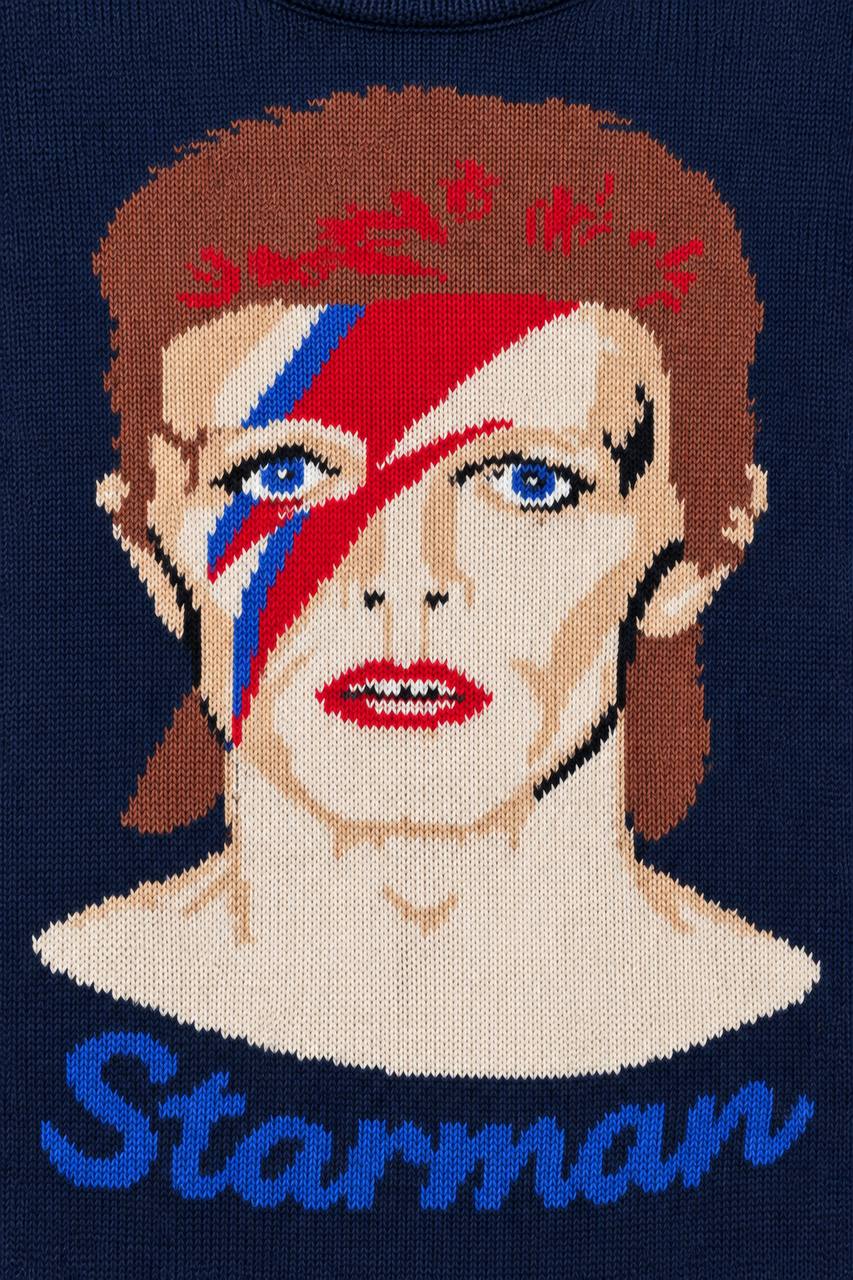 Maglia Uomo Girocollo con Stampa David Bowie