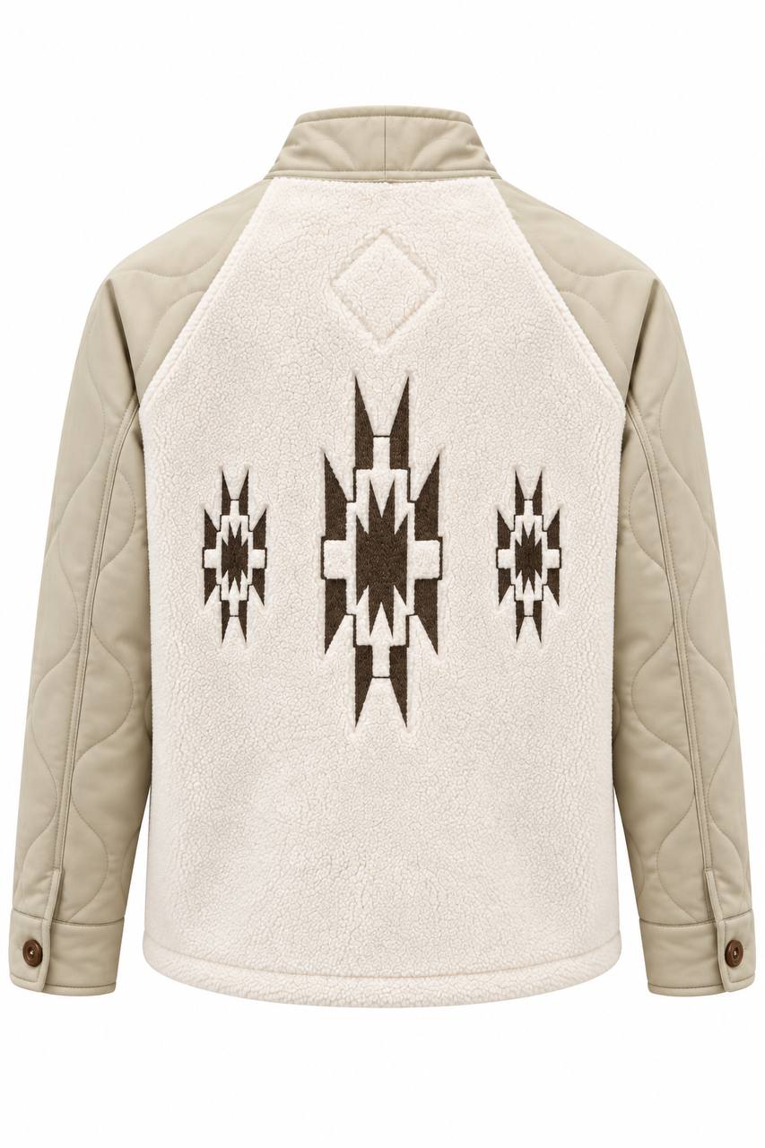 Giacca Uomo Kimono con Tascone Effetto Bouclé