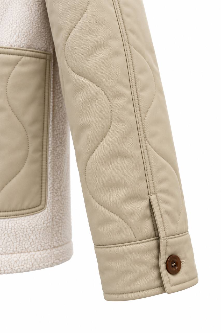 Giacca Uomo Kimono con Tascone Effetto Bouclé