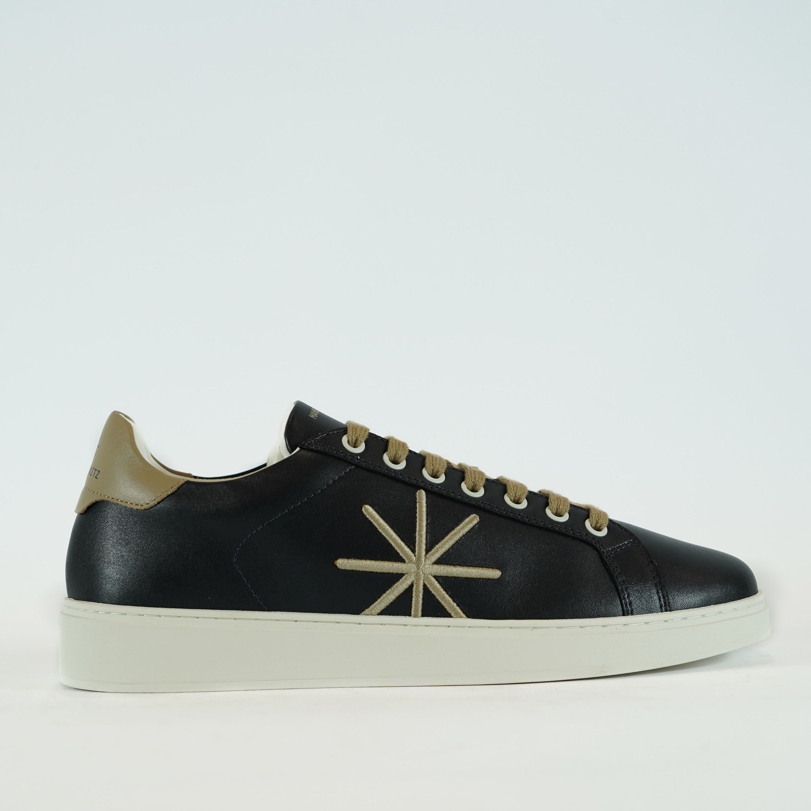 MANUEL RITZ Sneakers Uomo in Pelle Stellina e Dettagli a Contrasto MODELLO Q512