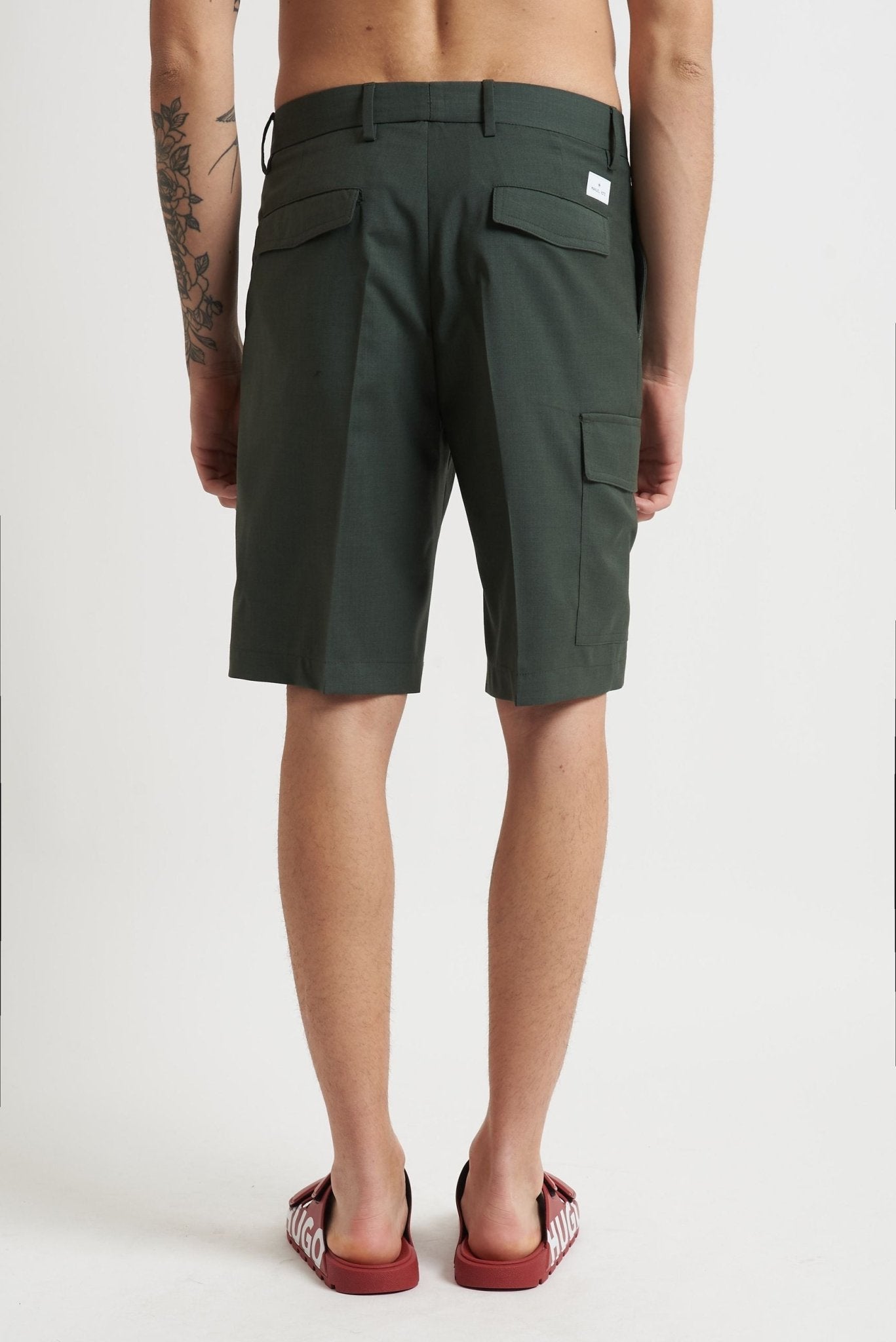 Bermuda con Pinces in Lana Elasticizzata b1738 - De Matteo Uomo