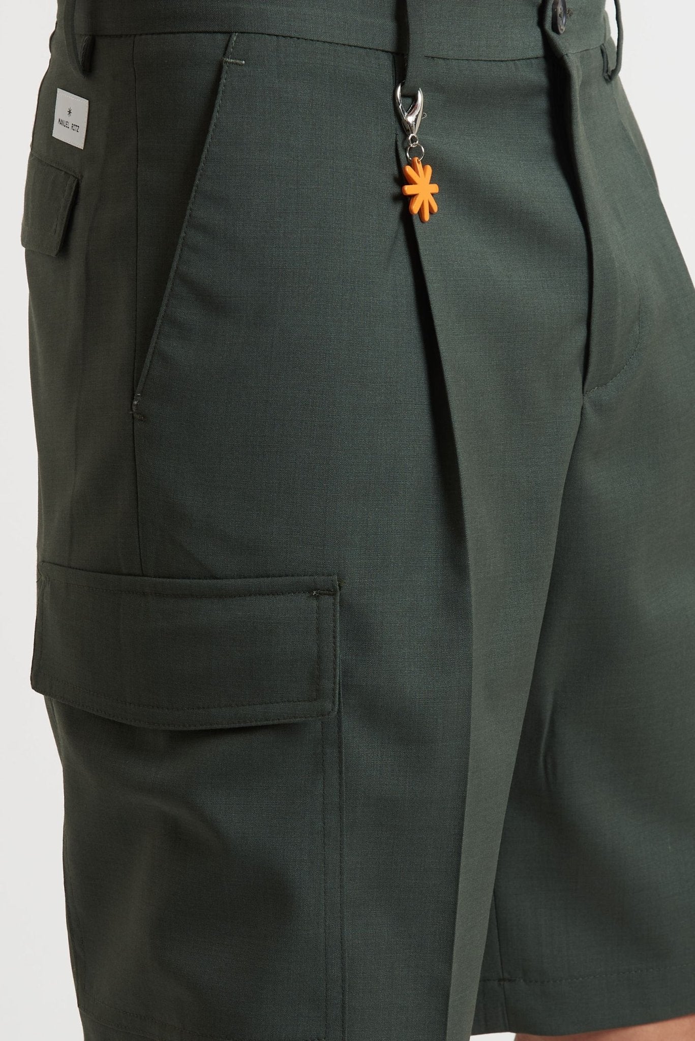 Bermuda con Pinces in Lana Elasticizzata b1738 - De Matteo Uomo