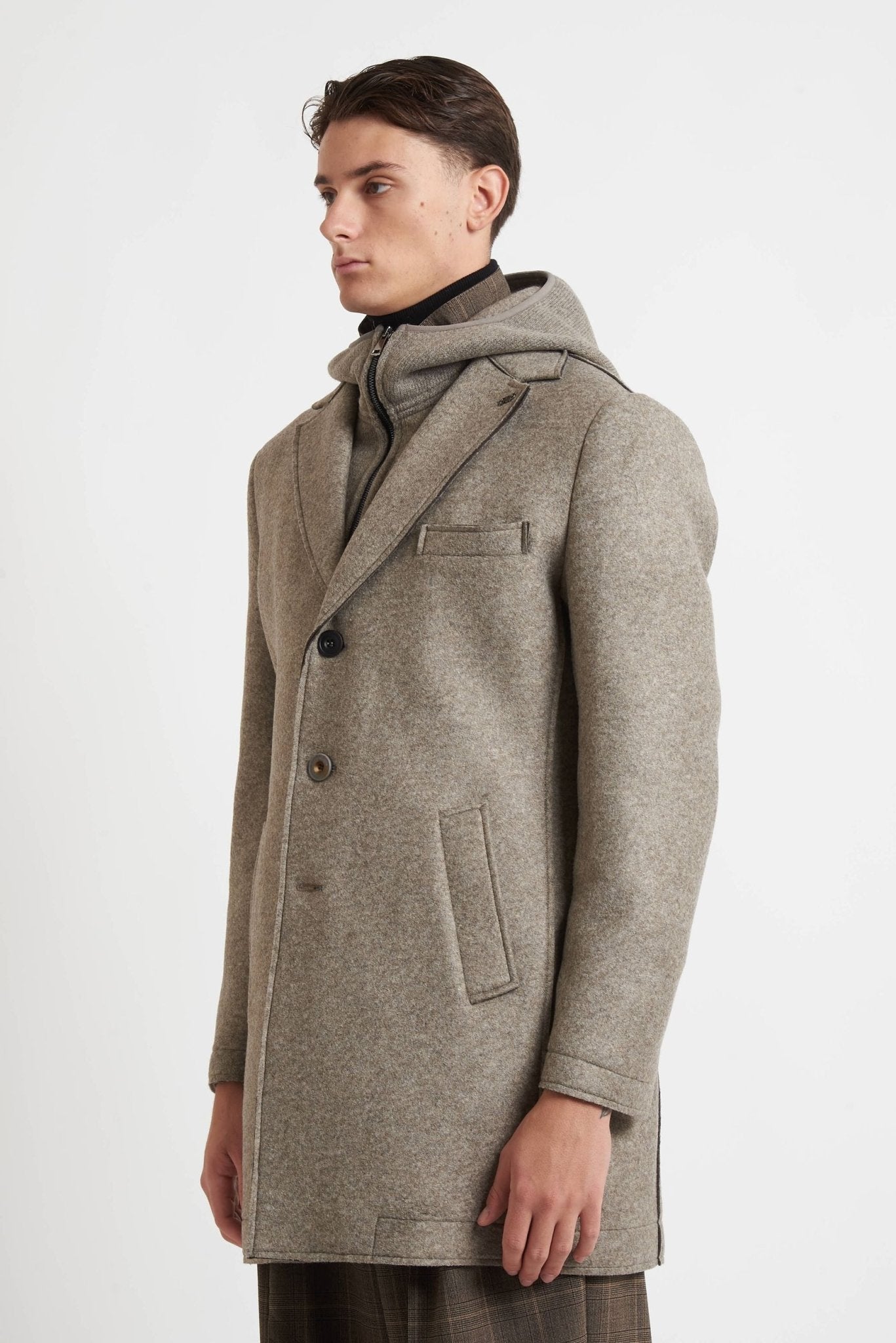 BOB Cappottino con pettorina e cappuccio removibile modello ANDY 153 TR - De Matteo Uomo