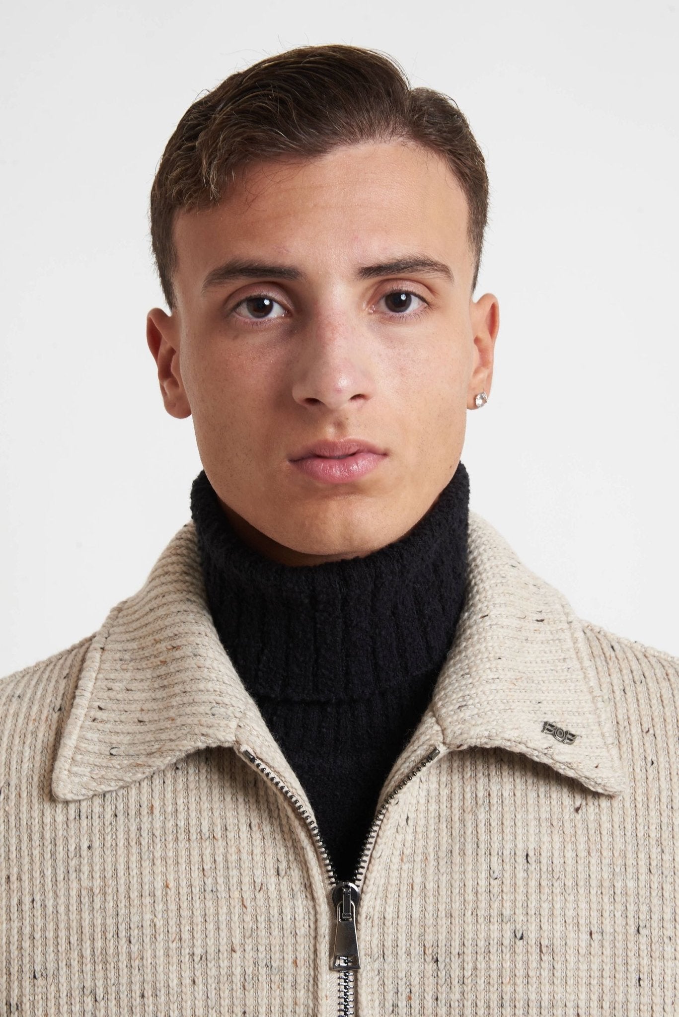 BOB Giubbino con zip e tasche tessuto maglia MODELLO JASON 132 - De Matteo Uomo