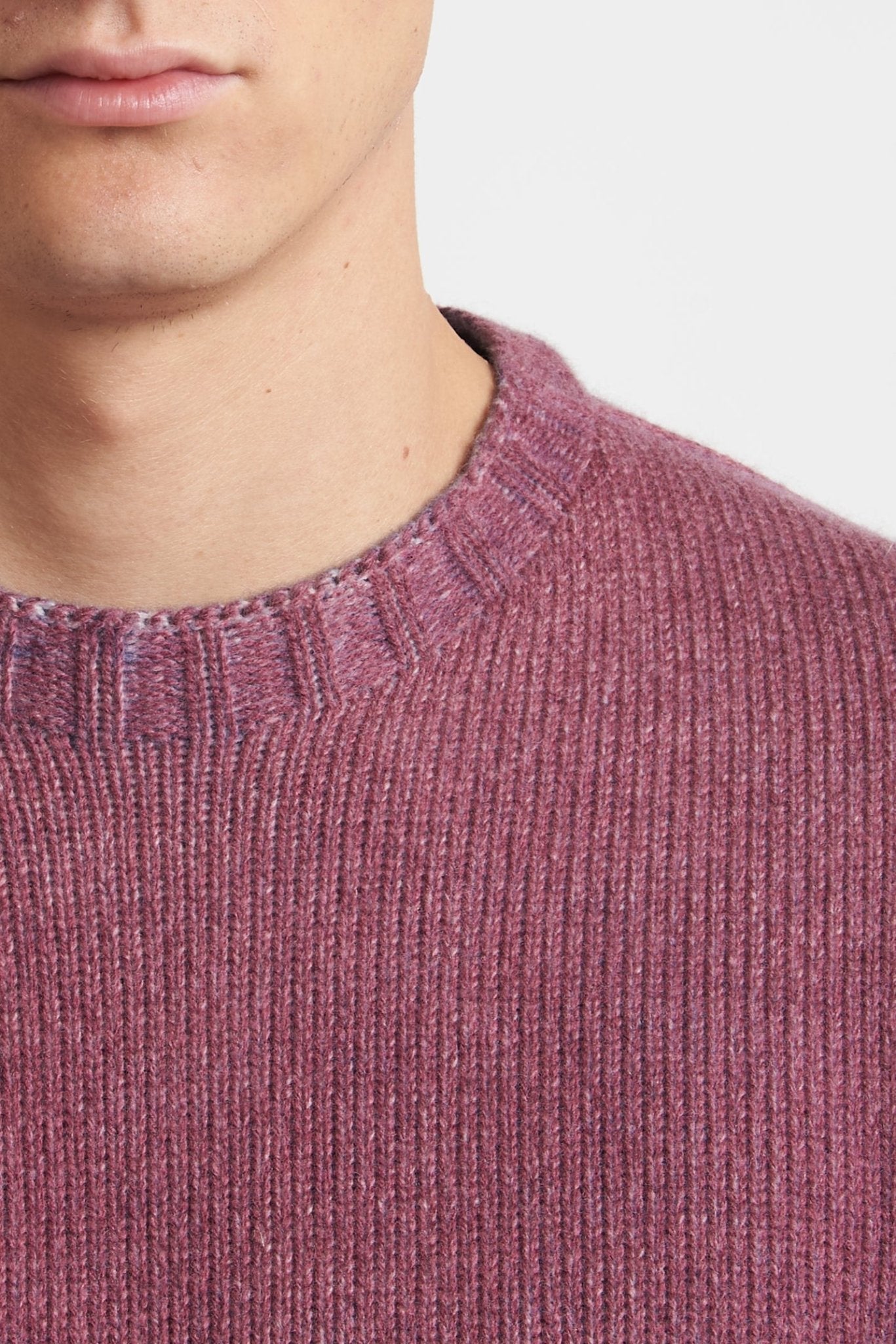 BOB Maglia Uomo 100% Lana Vergine Reversibile jeans/ bordeaux Modello BRADLEY - De Matteo Uomo