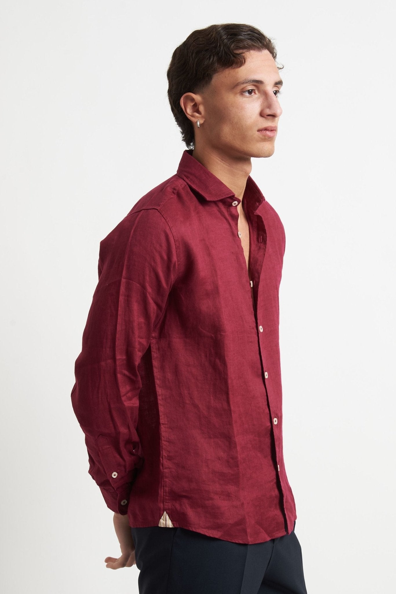 Camicia Basic in Lino 100% - De Matteo Uomo