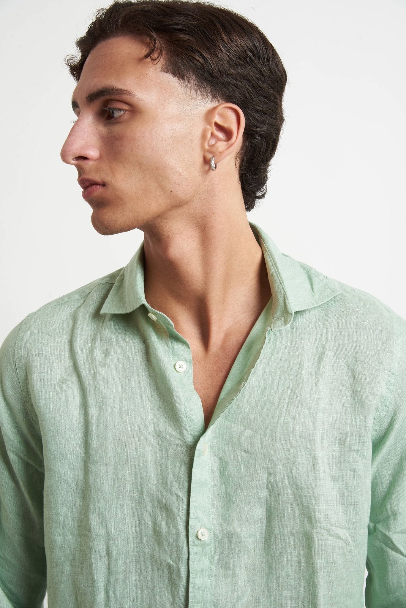 Camicia Basic in Lino 100% - De Matteo Uomo