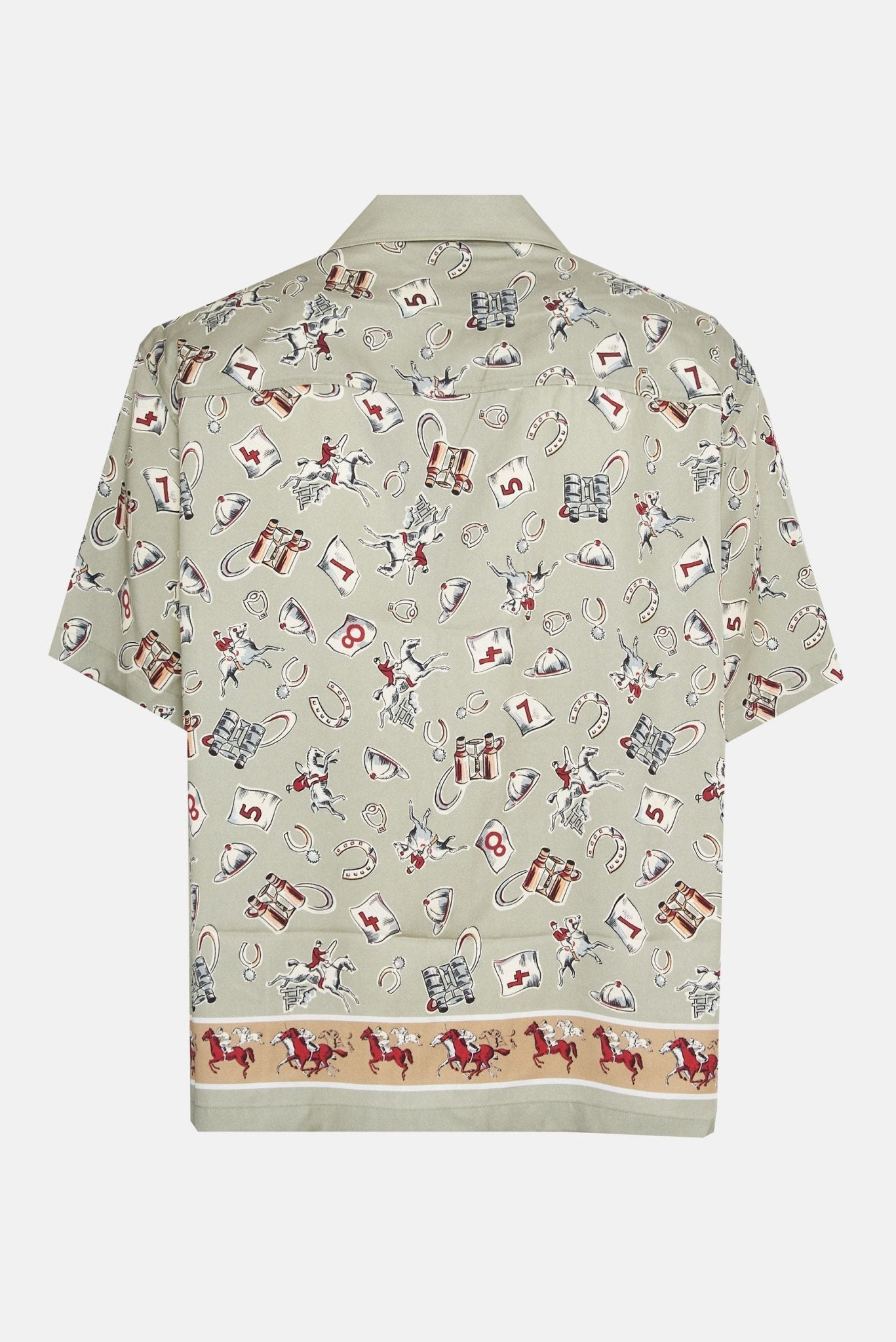 Camicia Mezza Manica con Fantasia e Collo Bowling 0632 - De Matteo Uomo