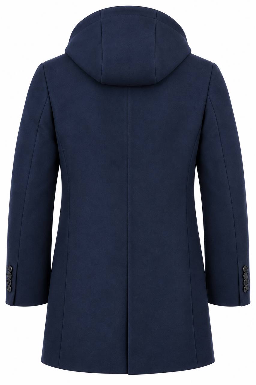 Cappotto Uomo in Jersey con Pettorina e Cappuccio Removibili - De Matteo Uomo