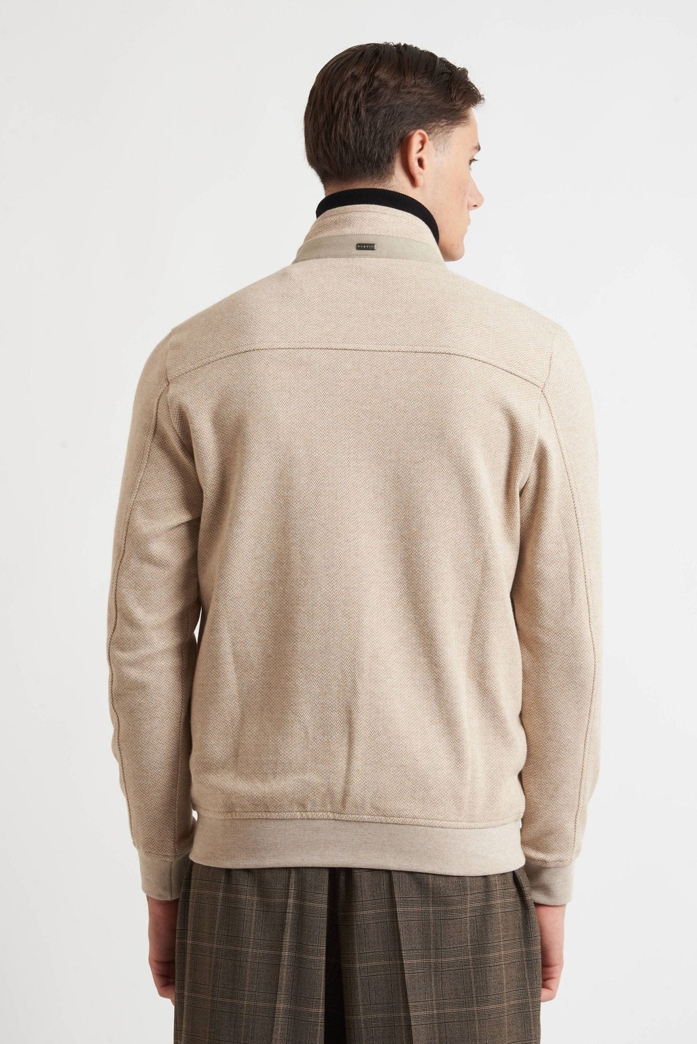 Cardigan BUGATTI con Fantasia nel Tessuto e Collo Alto 85055D - De Matteo Uomo