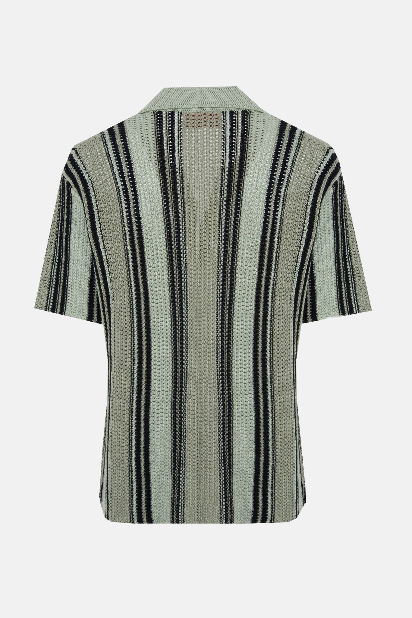 Cardigan Polo a Manica Corta con Righe Verticali 7362 - De Matteo Uomo