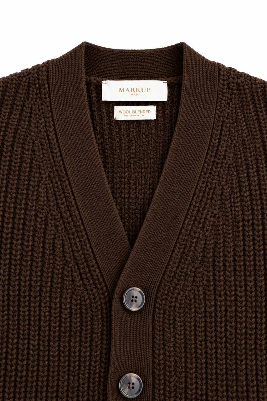 Cardigan Uomo con Bottoni e Tasche - De Matteo Uomo