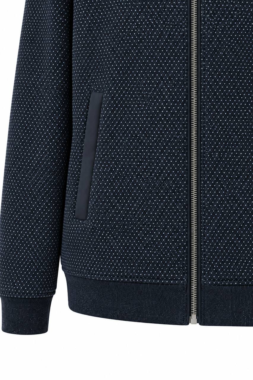 Cardigan Uomo con Cerniera e Microfantasia - De Matteo Uomo