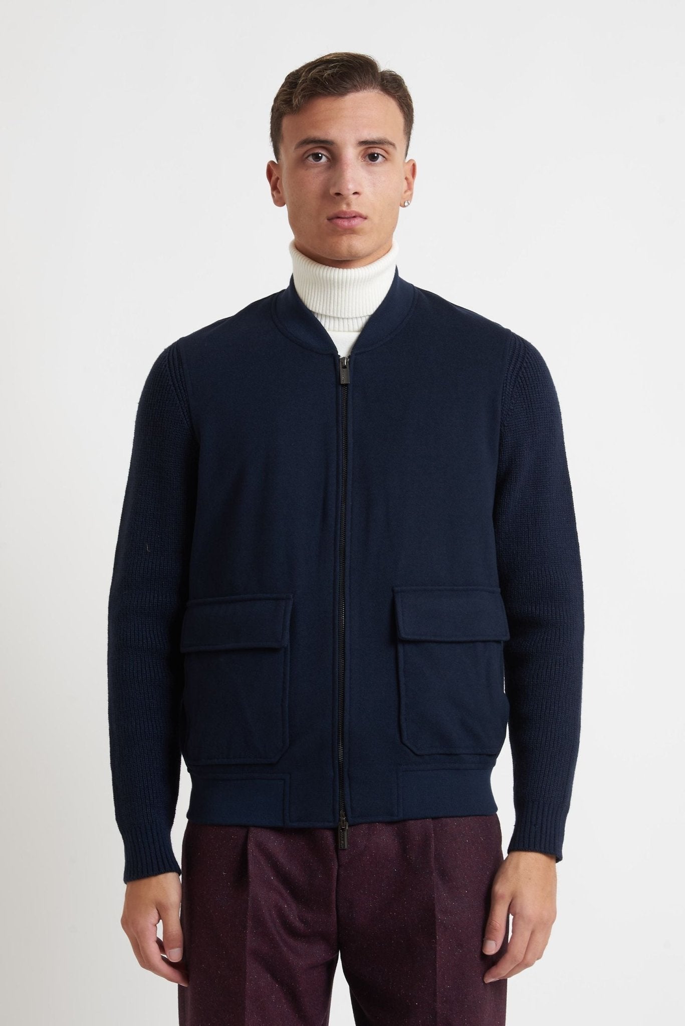 College MARK UP blu maniche in tessuto maglia modello 9960132 - De Matteo Uomo