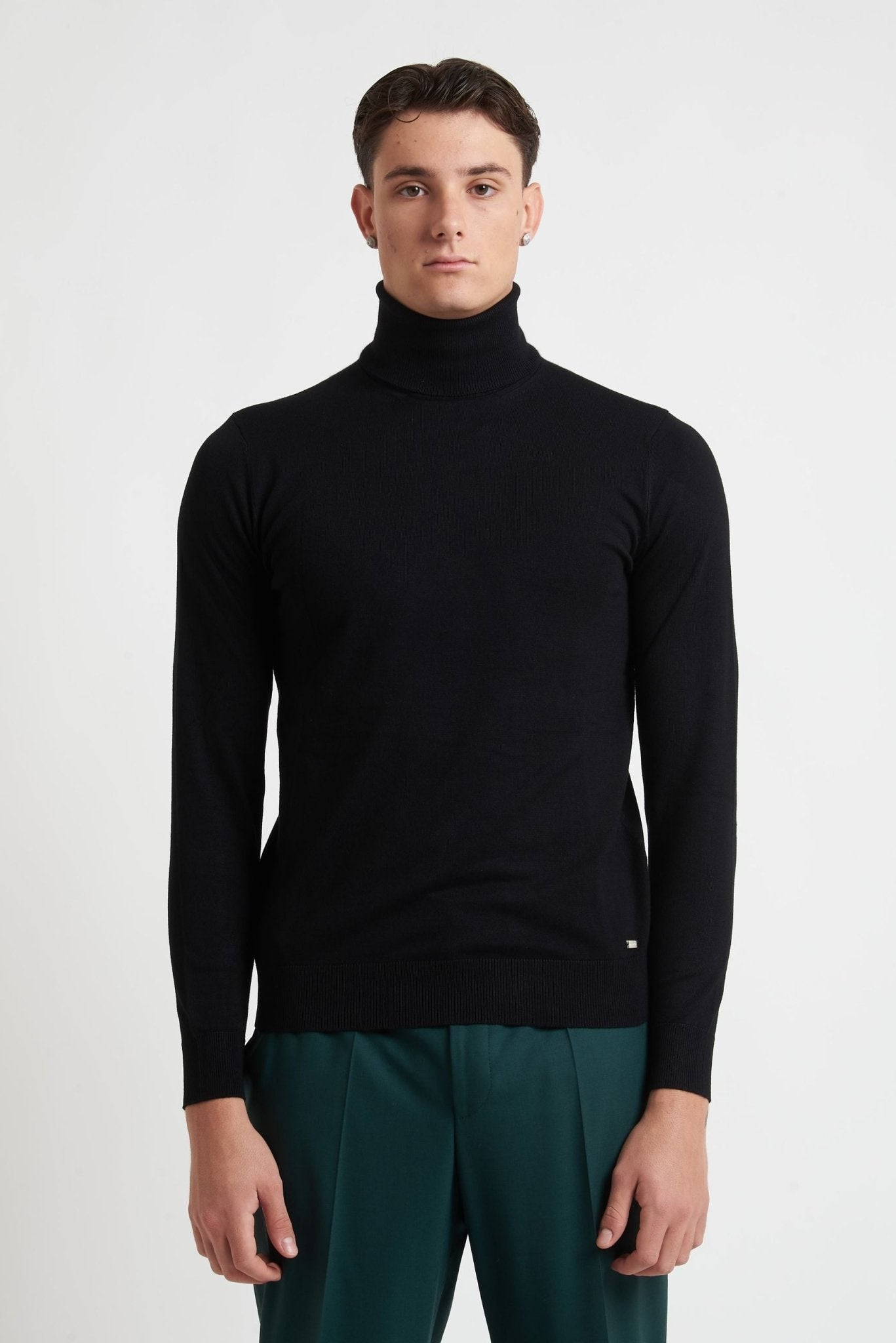 Dolcevita MARK UP Basic Nera in 100% Viscosa MK20015 - De Matteo Uomo