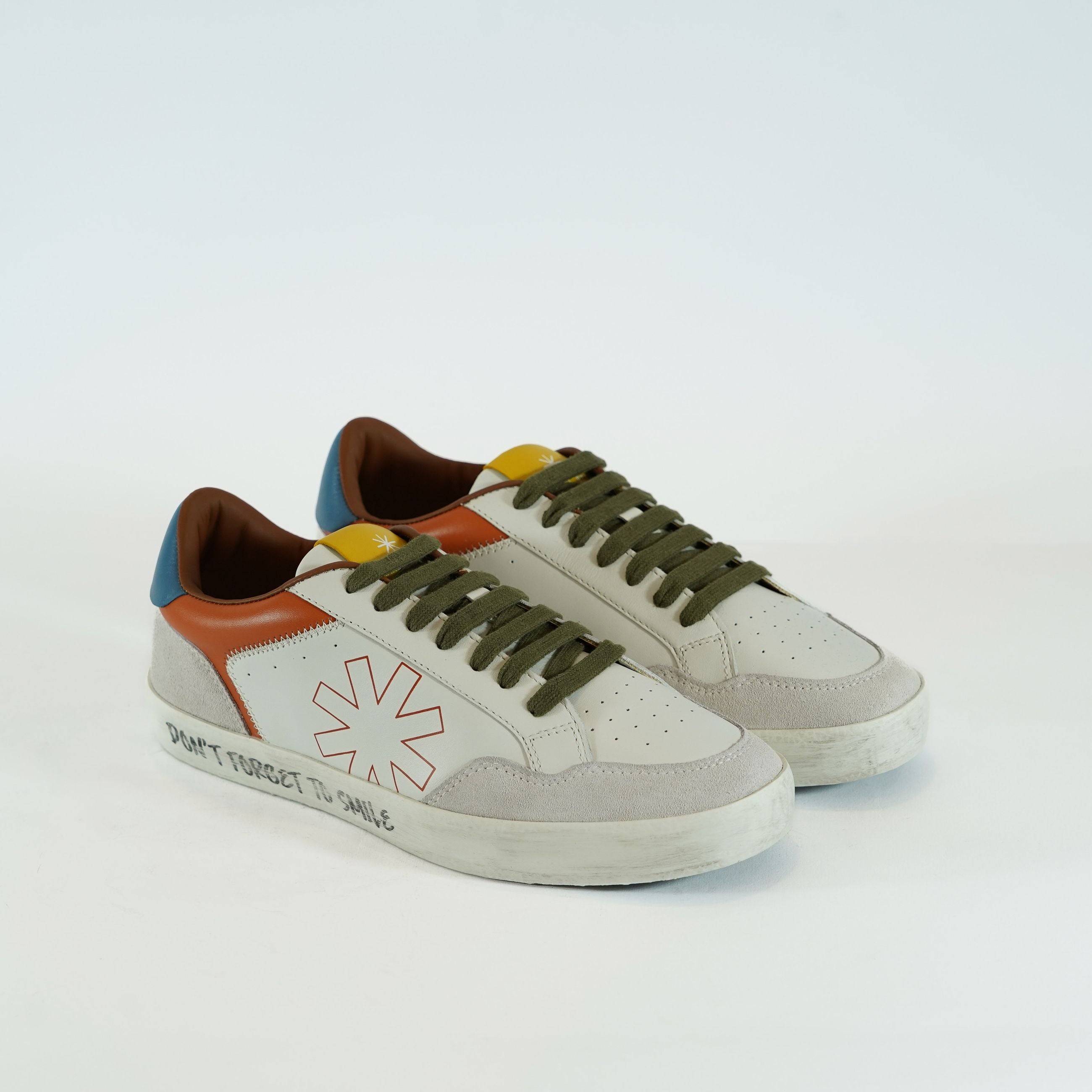 MANUEL RITZ Sneakers Uomo in Pelle Stellina e Suola Effetto Usurato MODELLO Q514