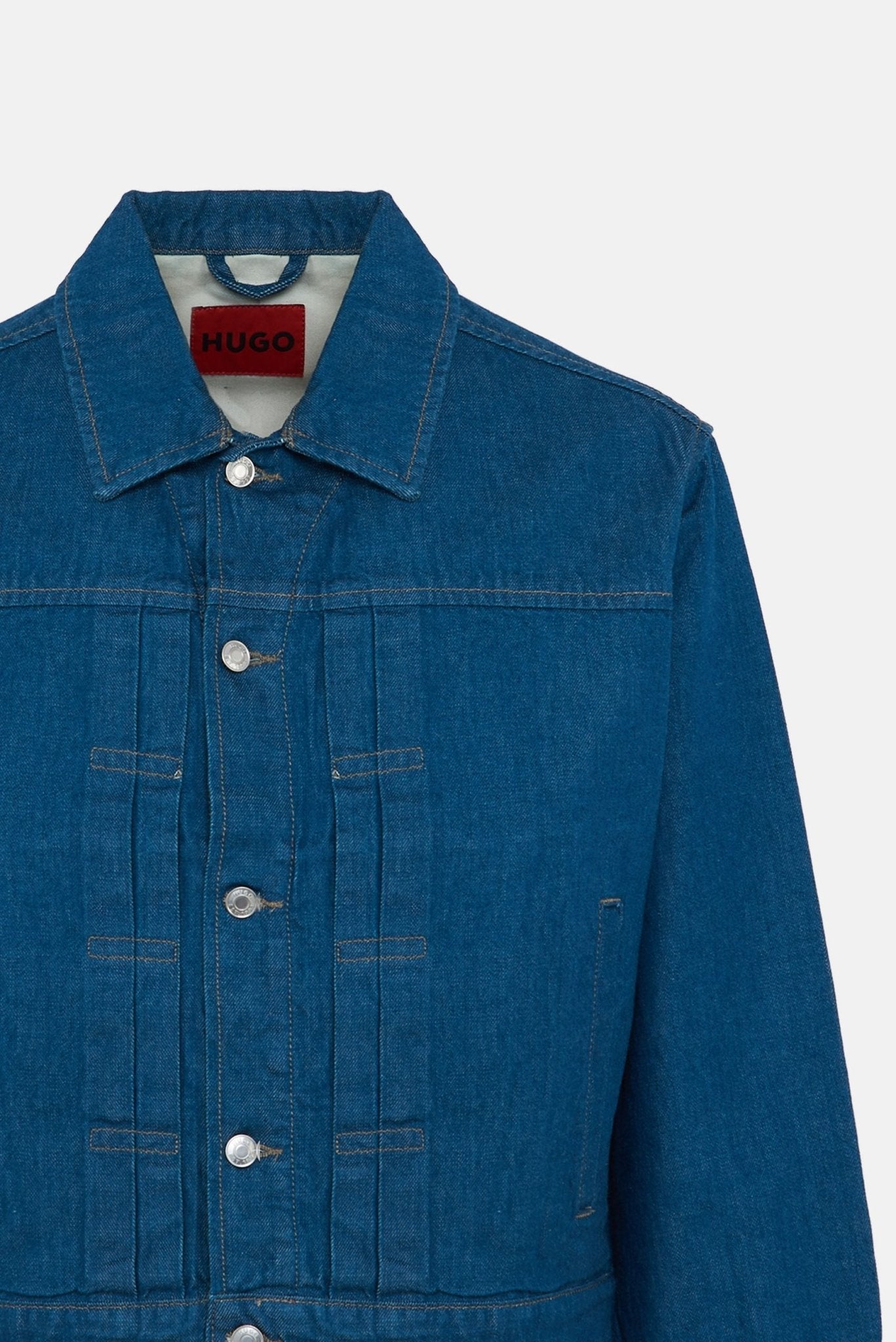 Giacca di Jeans Cropped con Chiusura Bottoni 6162 - De Matteo Uomo