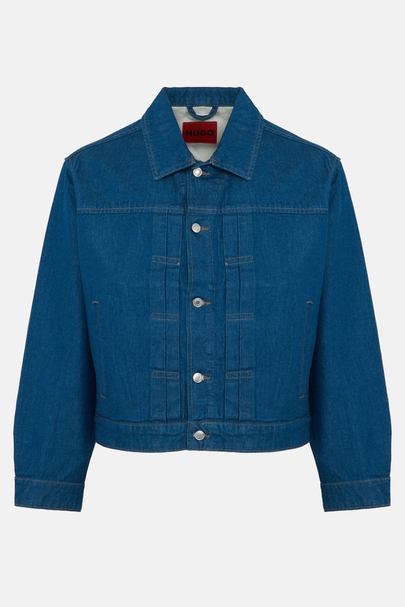 Giacca di Jeans Cropped con Chiusura Bottoni 6162 - De Matteo Uomo