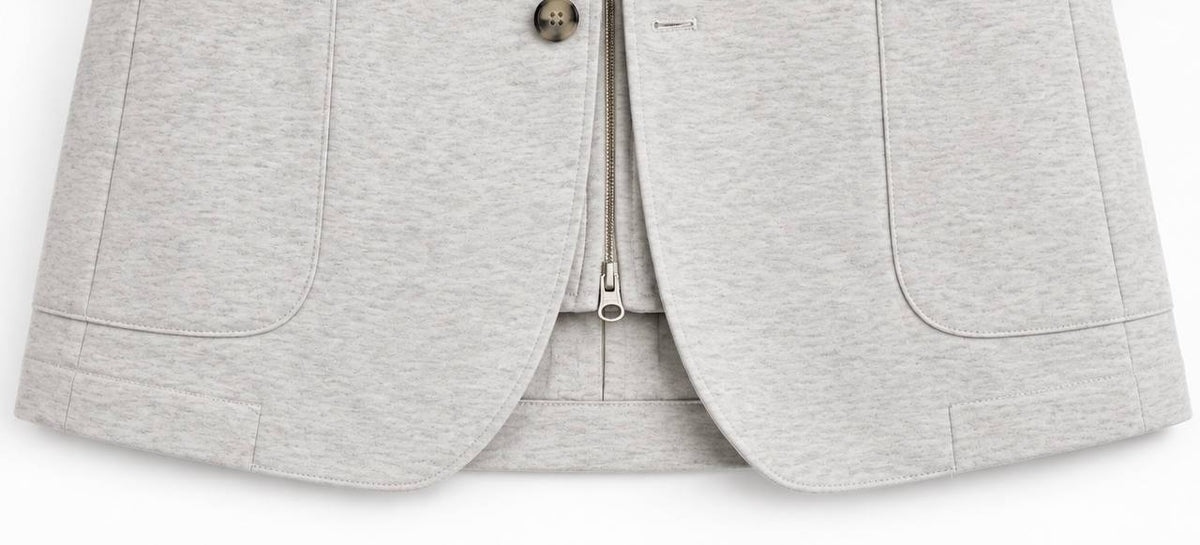 Giacca Uomo in Jersey Elasticizzato con Pettorina e Cappuccio Removibili - De Matteo Uomo
