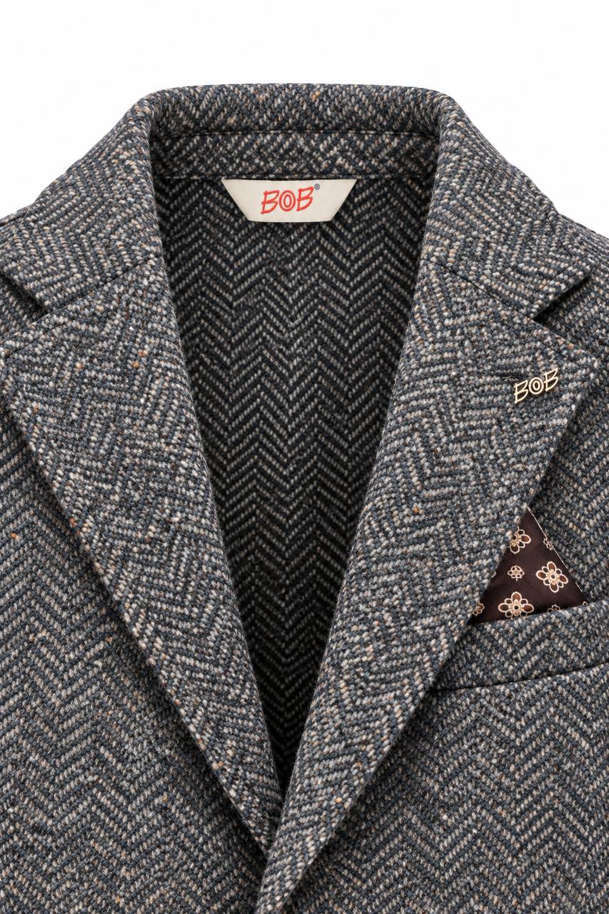 Giacca Uomo Monopetto in Maglia Sale e Pepe - De Matteo Uomo