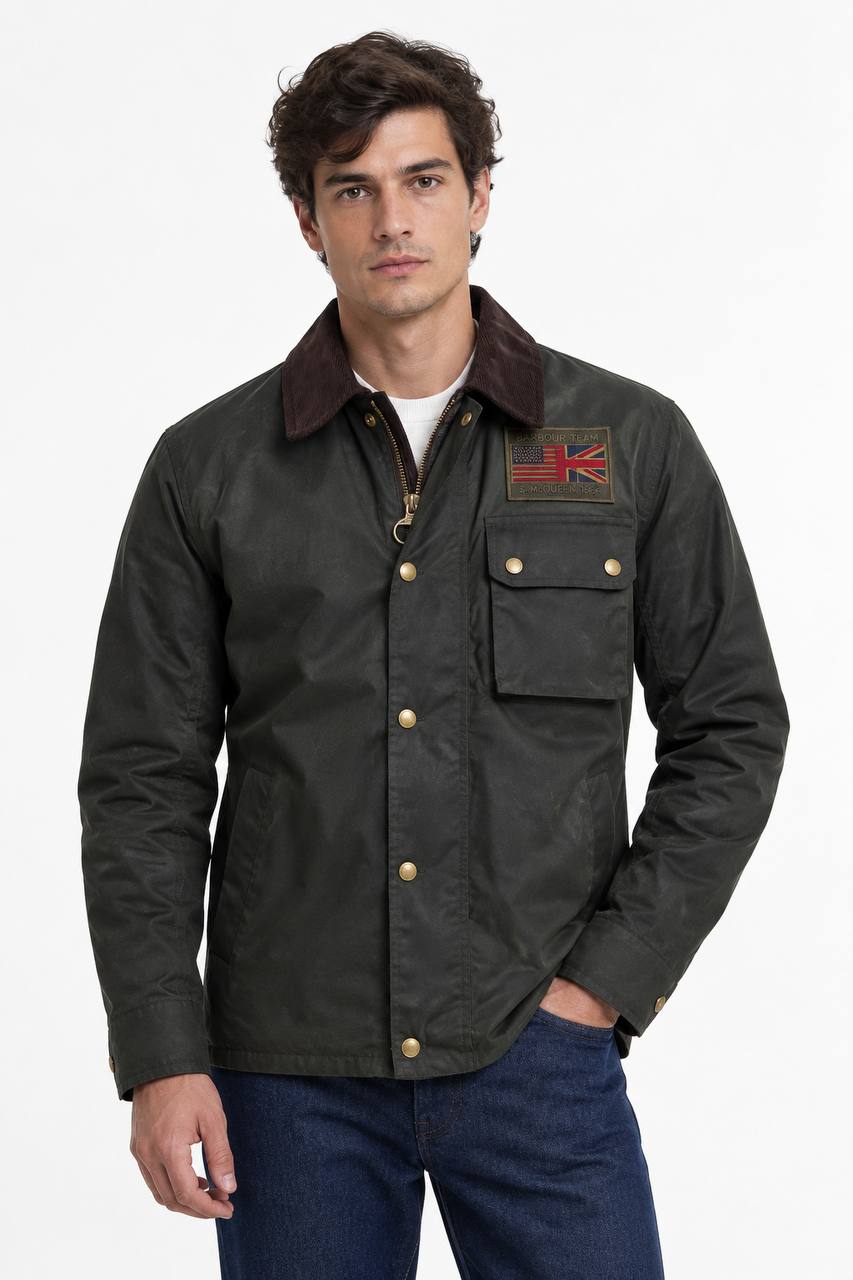 Giubbino Uomo Steve McQueen in Cotone Cerato - De Matteo Uomo