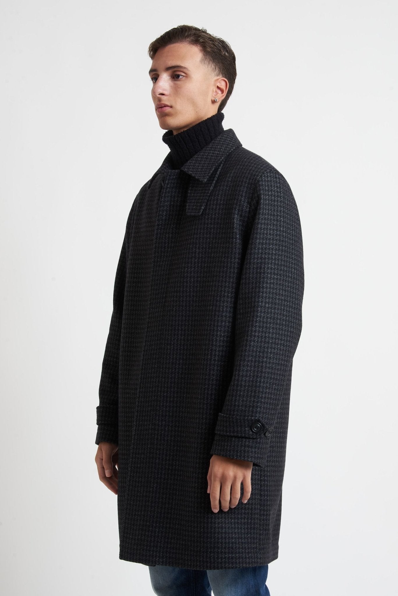 HUGO Cappottino Loden in Tessuto Pied de Poule MODELLO 9789 - De Matteo Uomo