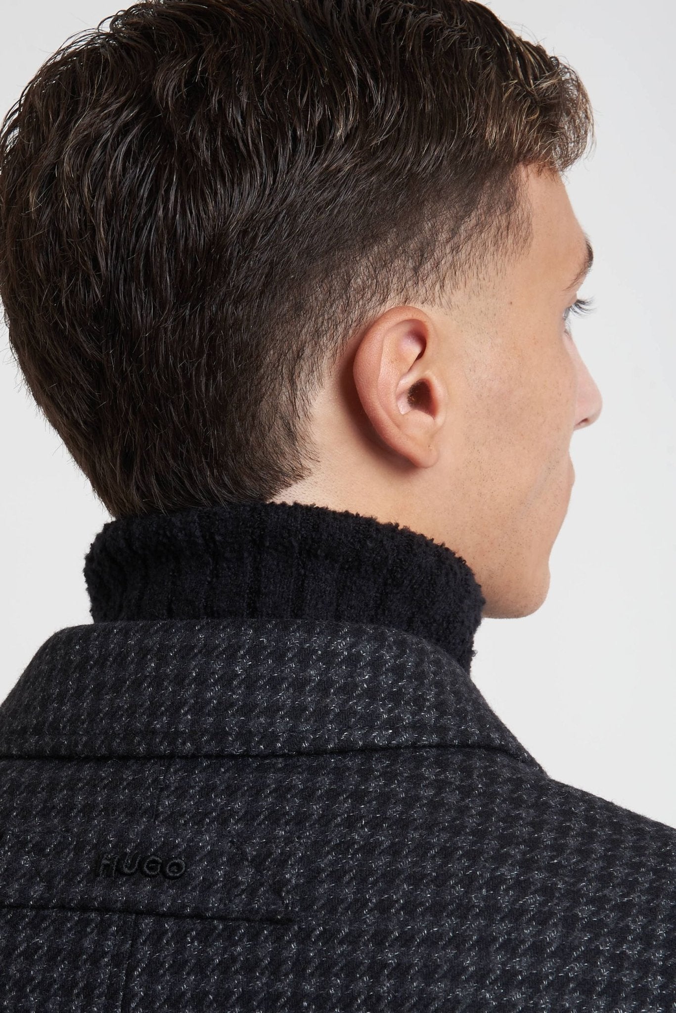 HUGO Cappottino Loden in Tessuto Pied de Poule MODELLO 9789 - De Matteo Uomo