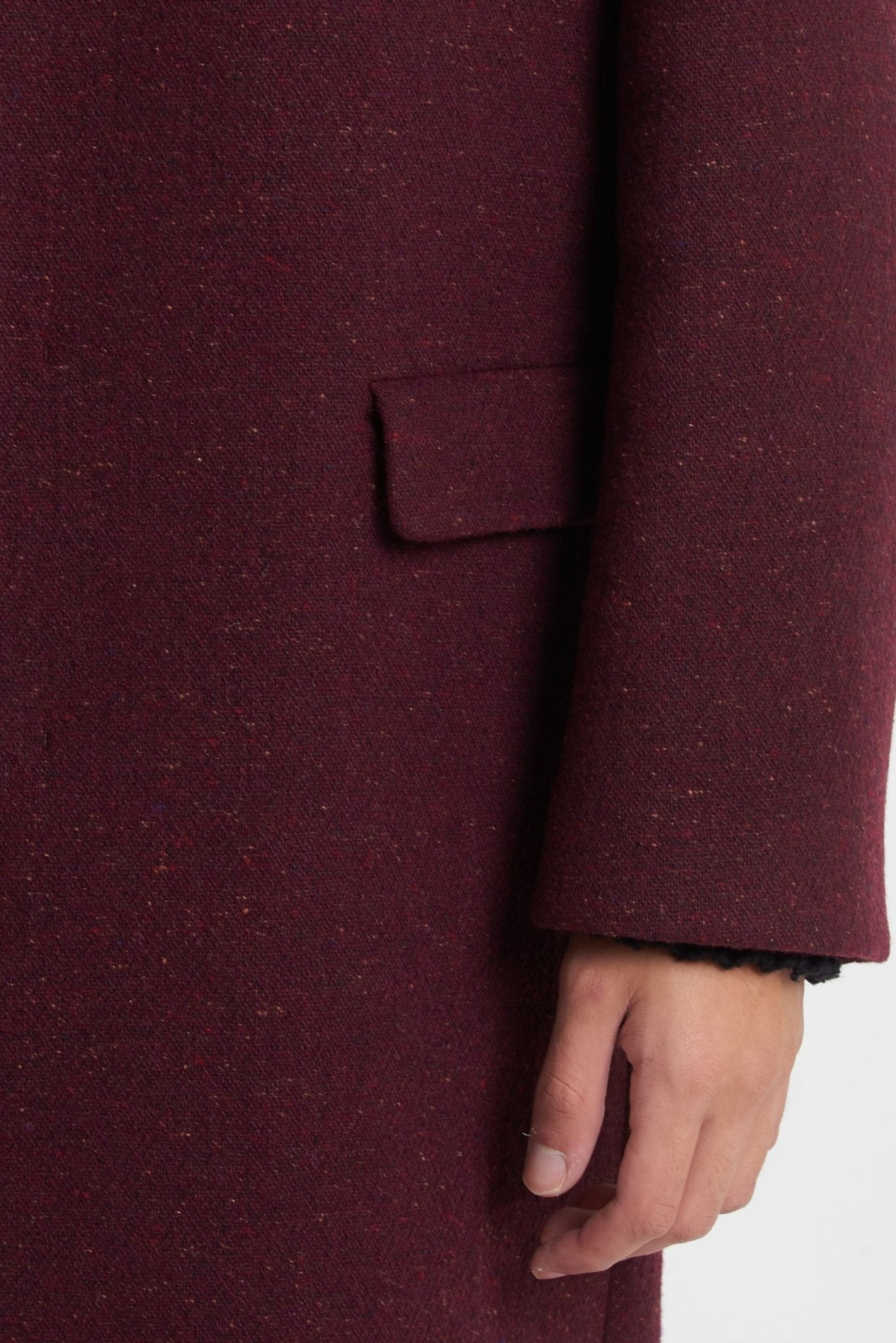 HUGO Uomo Cappotto Regular Fit in Tweed di Lana e Seta MODELLO 9279 - De Matteo Uomo