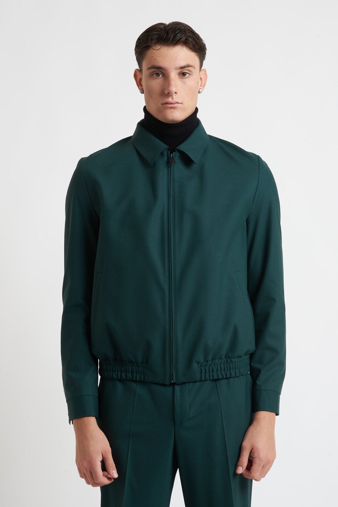 HUGO Uomo Overshirt con Collo Camicia e Chiusura a Cerniera MODELLO 7333 - De Matteo Uomo