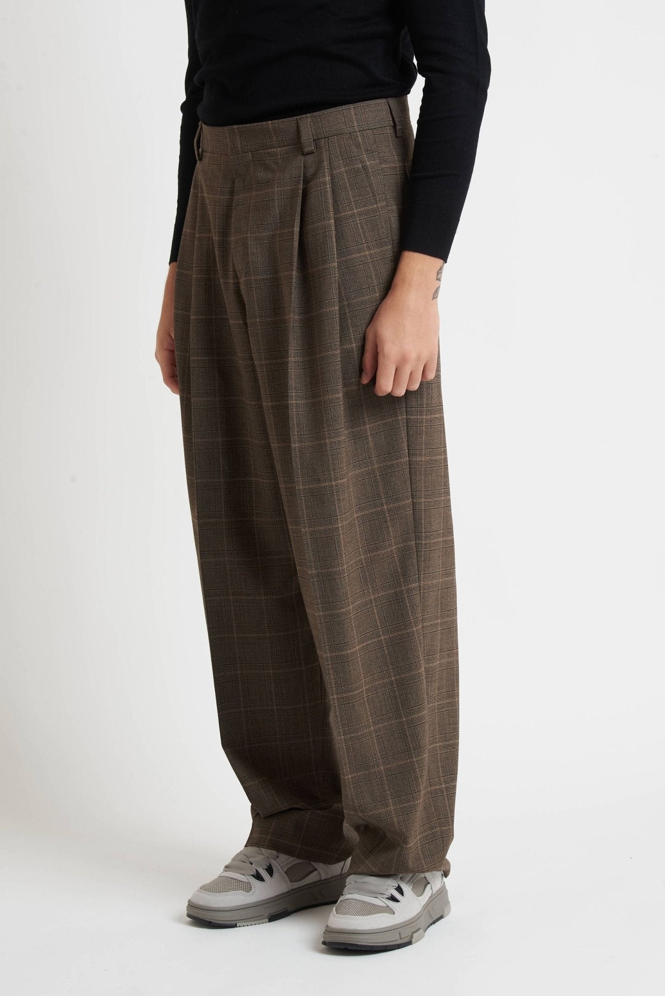 HUGO Uomo Pantaloni Principe di Galles Fondo Largo modello 9781 - De Matteo Uomo