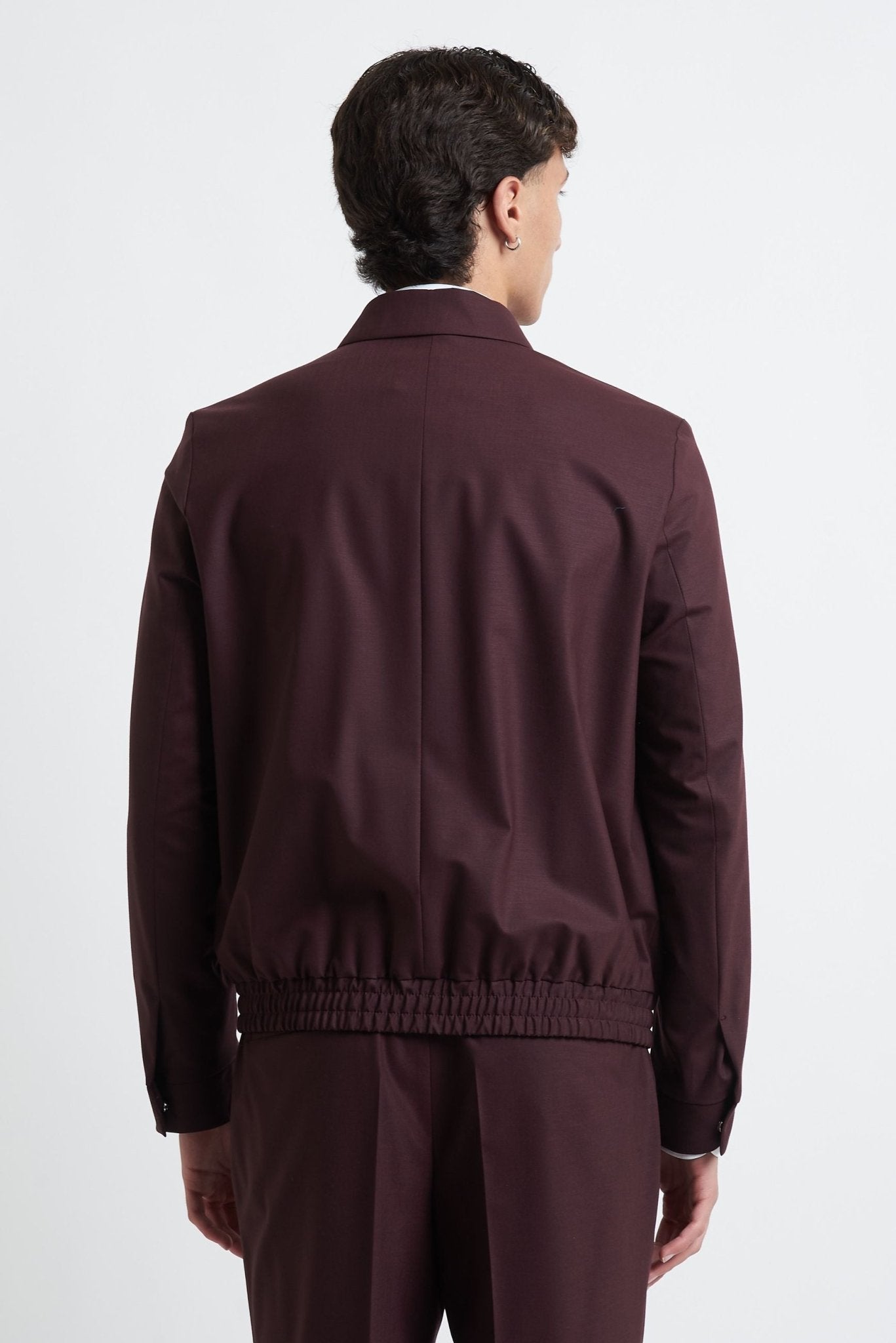 Jacket con Cerniera, Collo Camicia e Tasche a Friso - De Matteo Uomo
