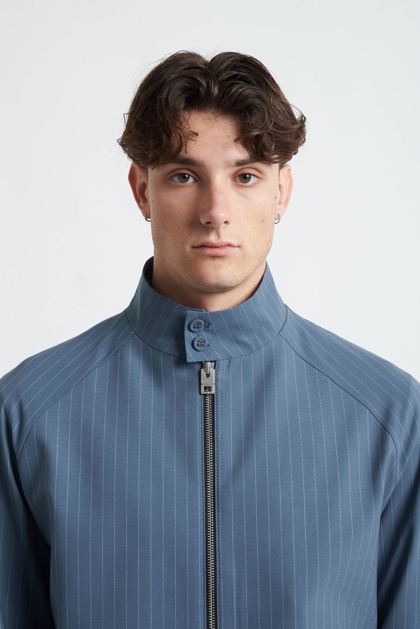 Jacket con Cerniera, Tasca a Filo Frontale e Manica Raglan - De Matteo Uomo