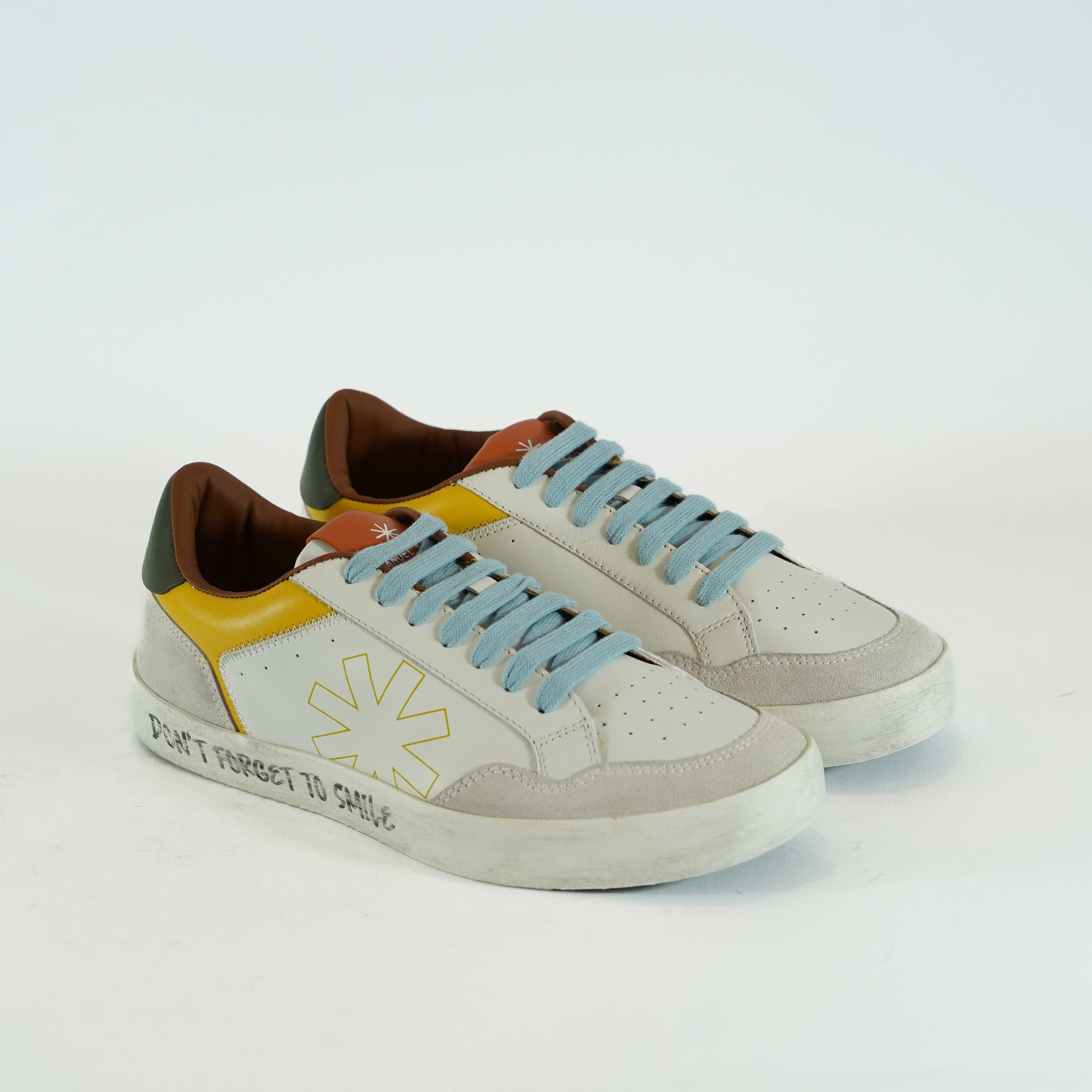MANUEL RITZ Sneakers Uomo in Pelle Stellina e Suola Effetto Usurato MODELLO Q514