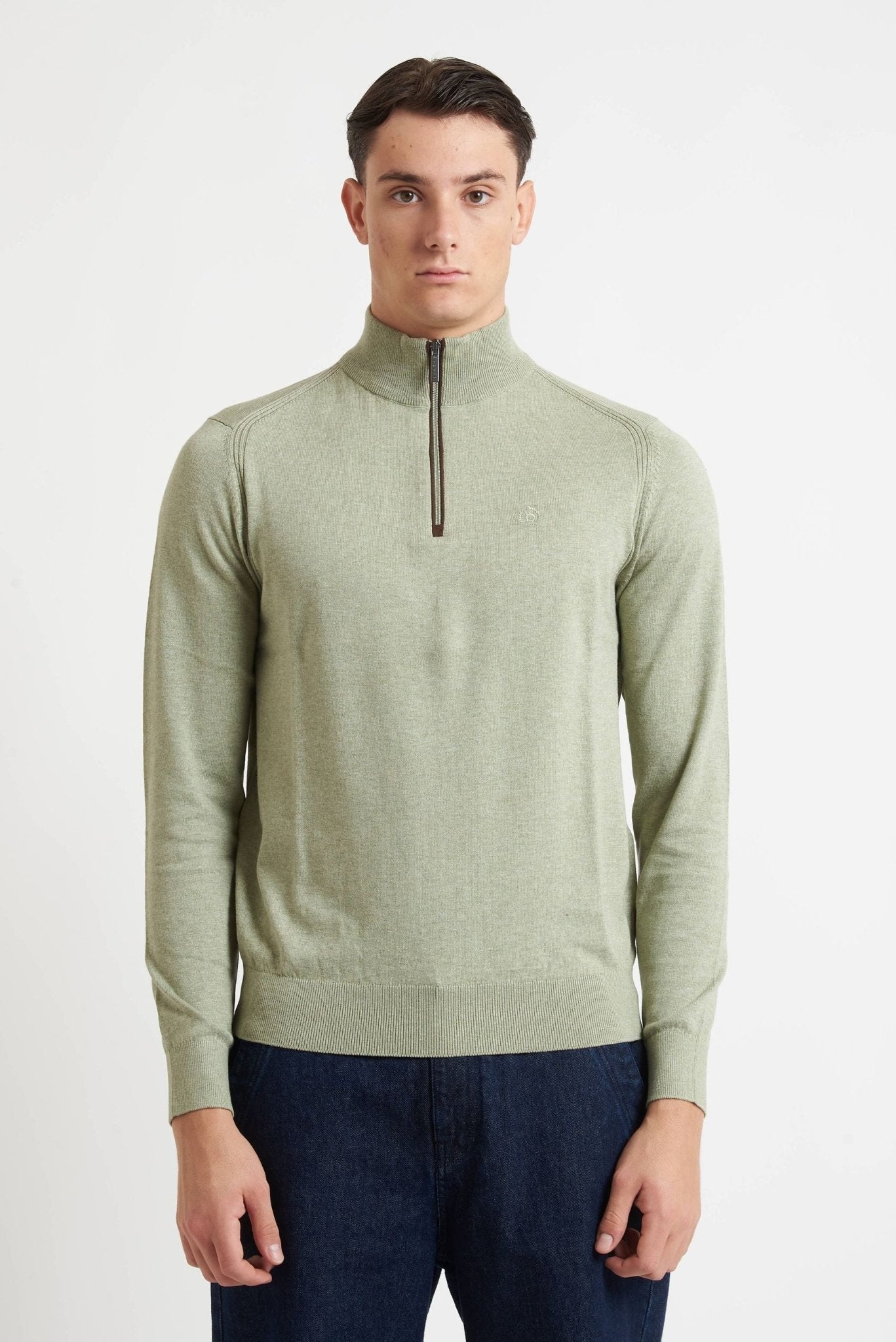 Maglia BUGATTI con Mezza Zip in Cotone e Cashmere 85520D. - De Matteo Uomo