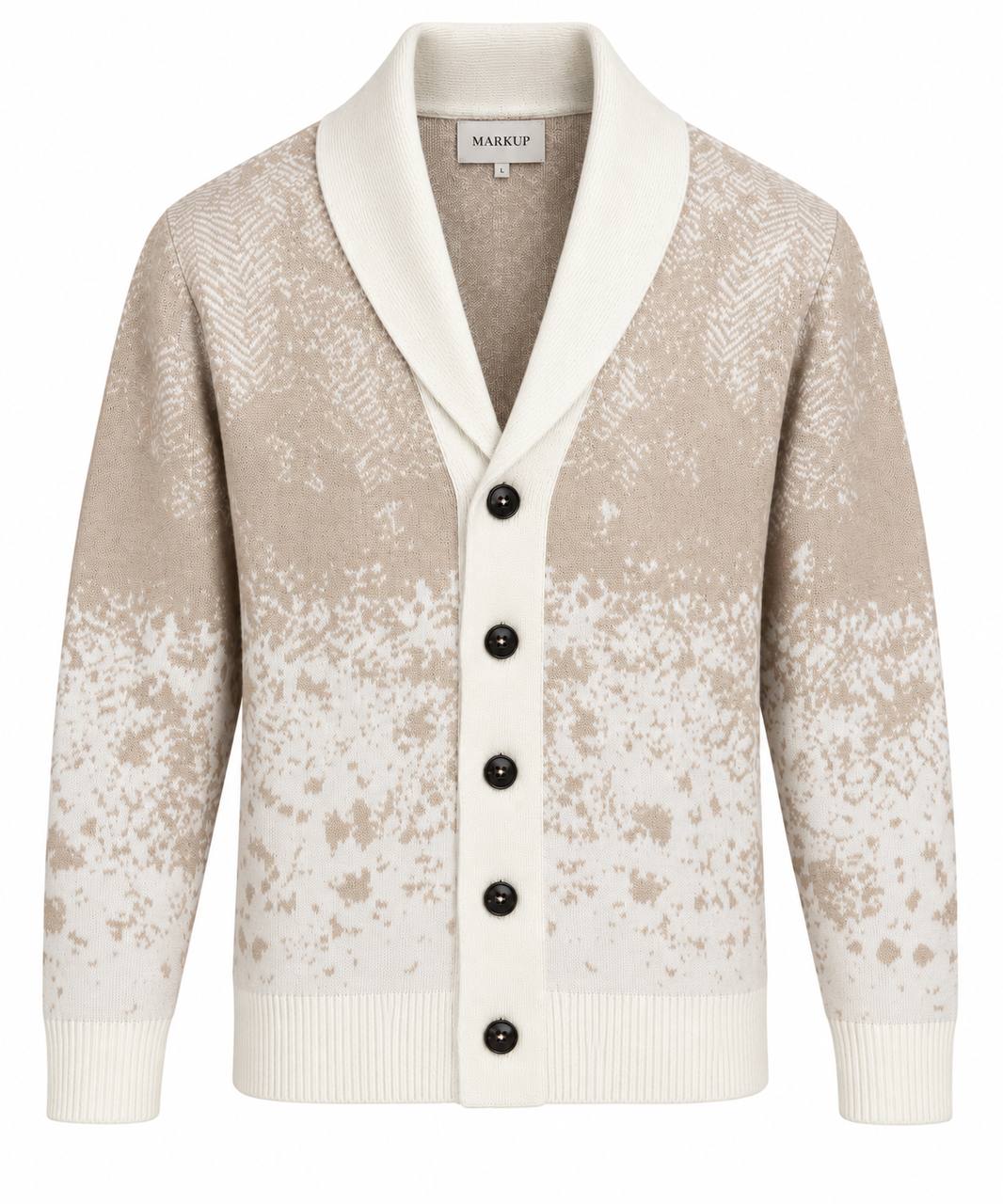 Maglia cardigan con rever a scialle - De Matteo Uomo