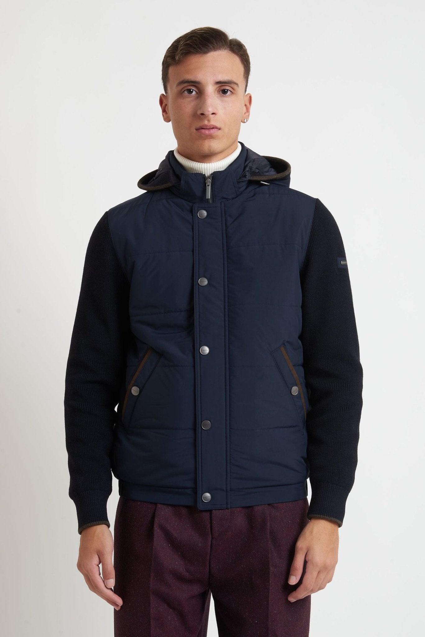 Maglia Giubbino BUGATTI con Cappuccio Removibile 85559d - De Matteo Uomo