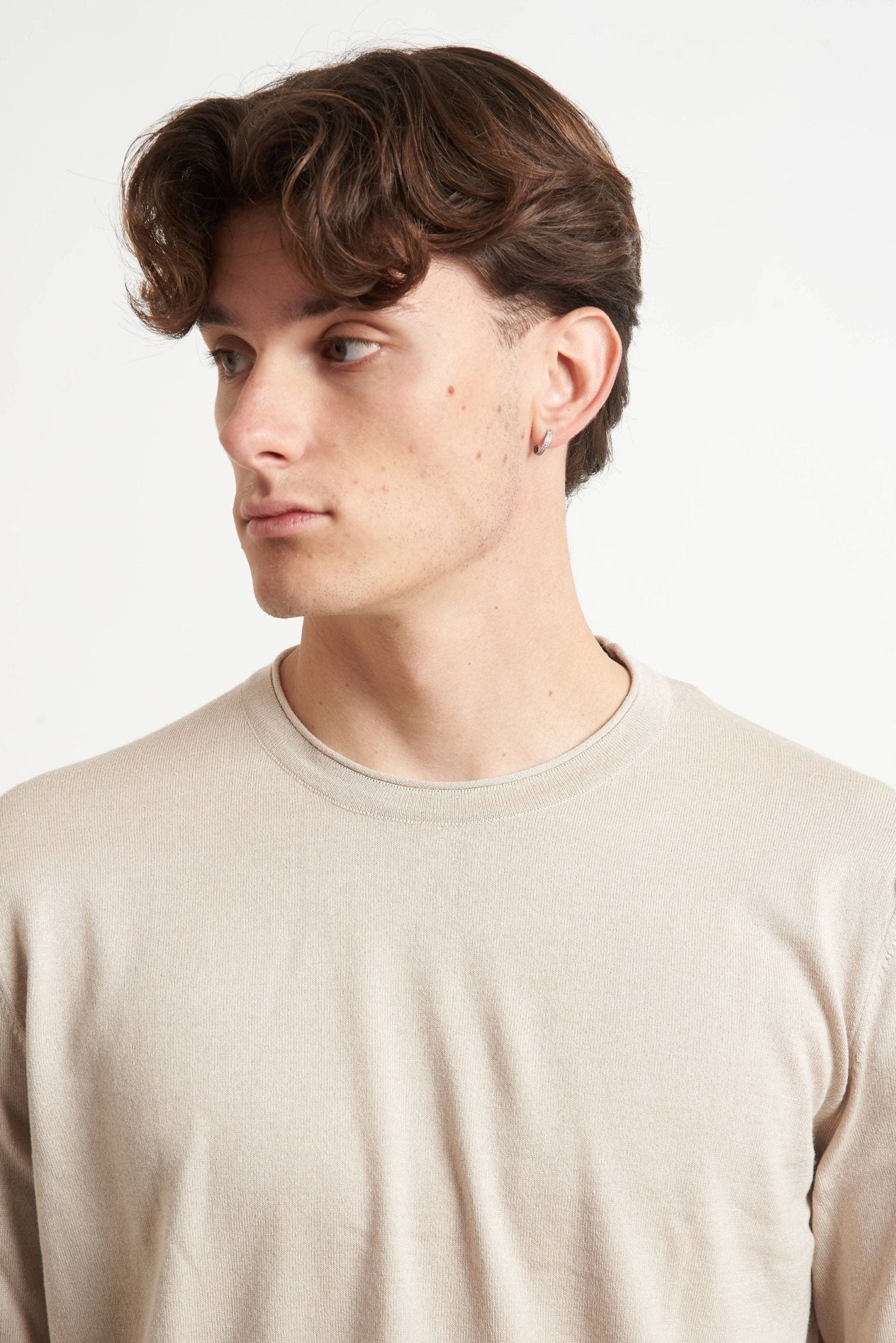 Maglia in Filo con Polsi e Fondo Elasticizzati 75522C - De Matteo Uomo