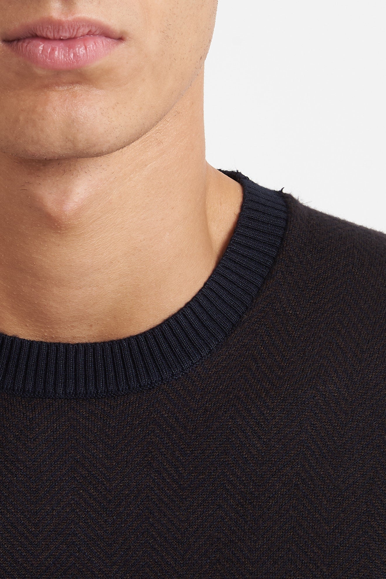 Maglia MARK UP Girocollo con Disegno Spina di Pesce MK9900019 - De Matteo Uomo