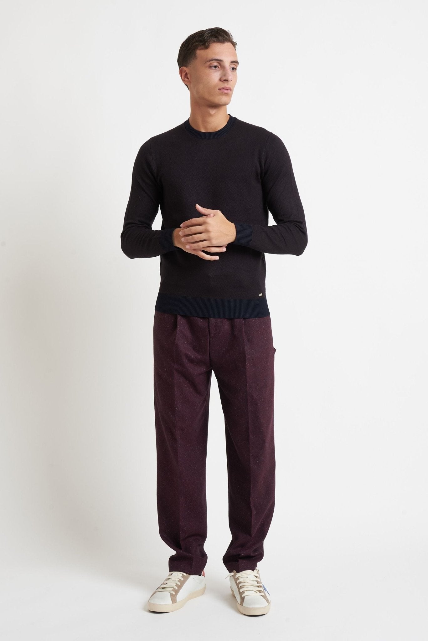 Maglia MARK UP Girocollo con Disegno Spina di Pesce MK9900019 - De Matteo Uomo