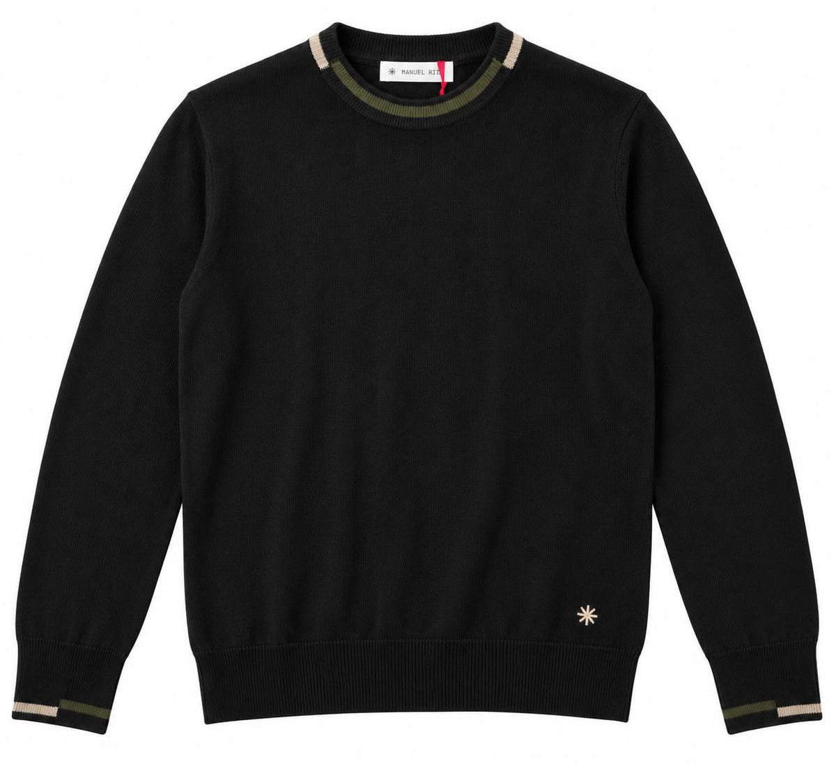Maglia Uomo Basic con Collo e Maniche a Contrasto - De Matteo Uomo