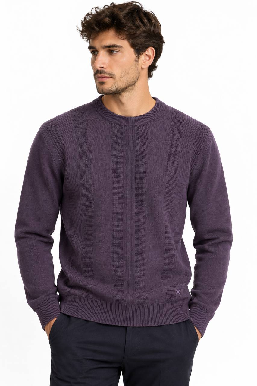 Maglia Uomo Basic Girocollo in Lana e Fibra Acrilica - De Matteo Uomo