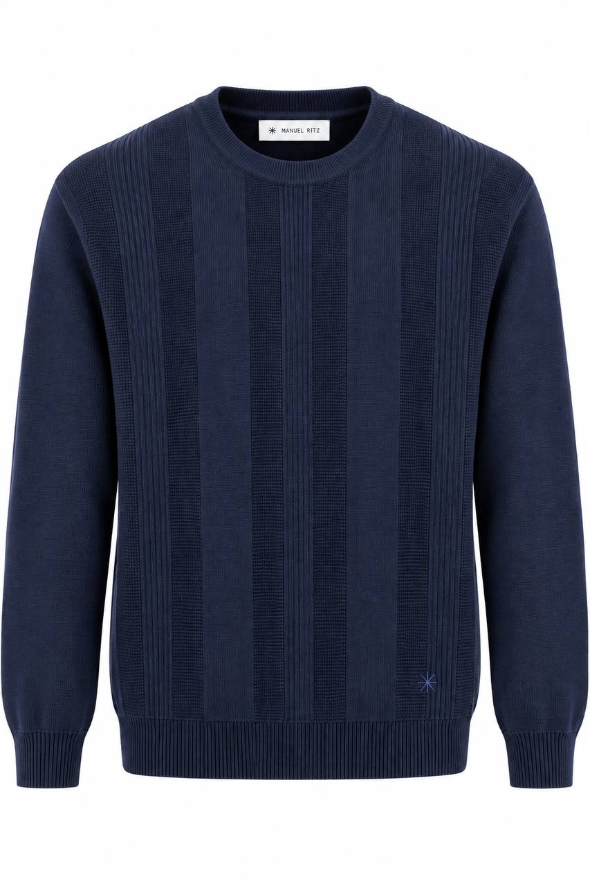 Maglia Uomo Basic Girocollo in Lana e Fibra Acrilica - De Matteo Uomo