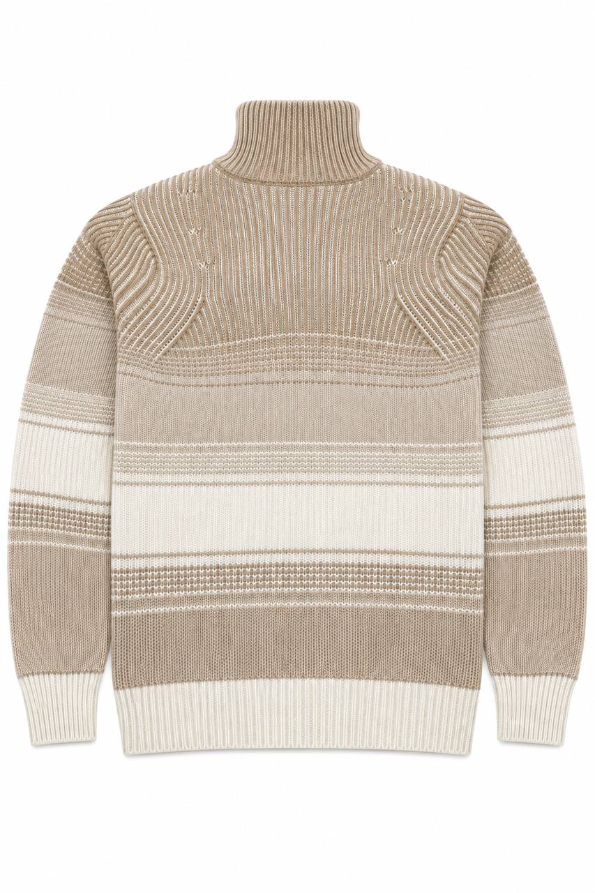 Maglia Uomo Collo Alto con Zip e Sfumatura - De Matteo Uomo