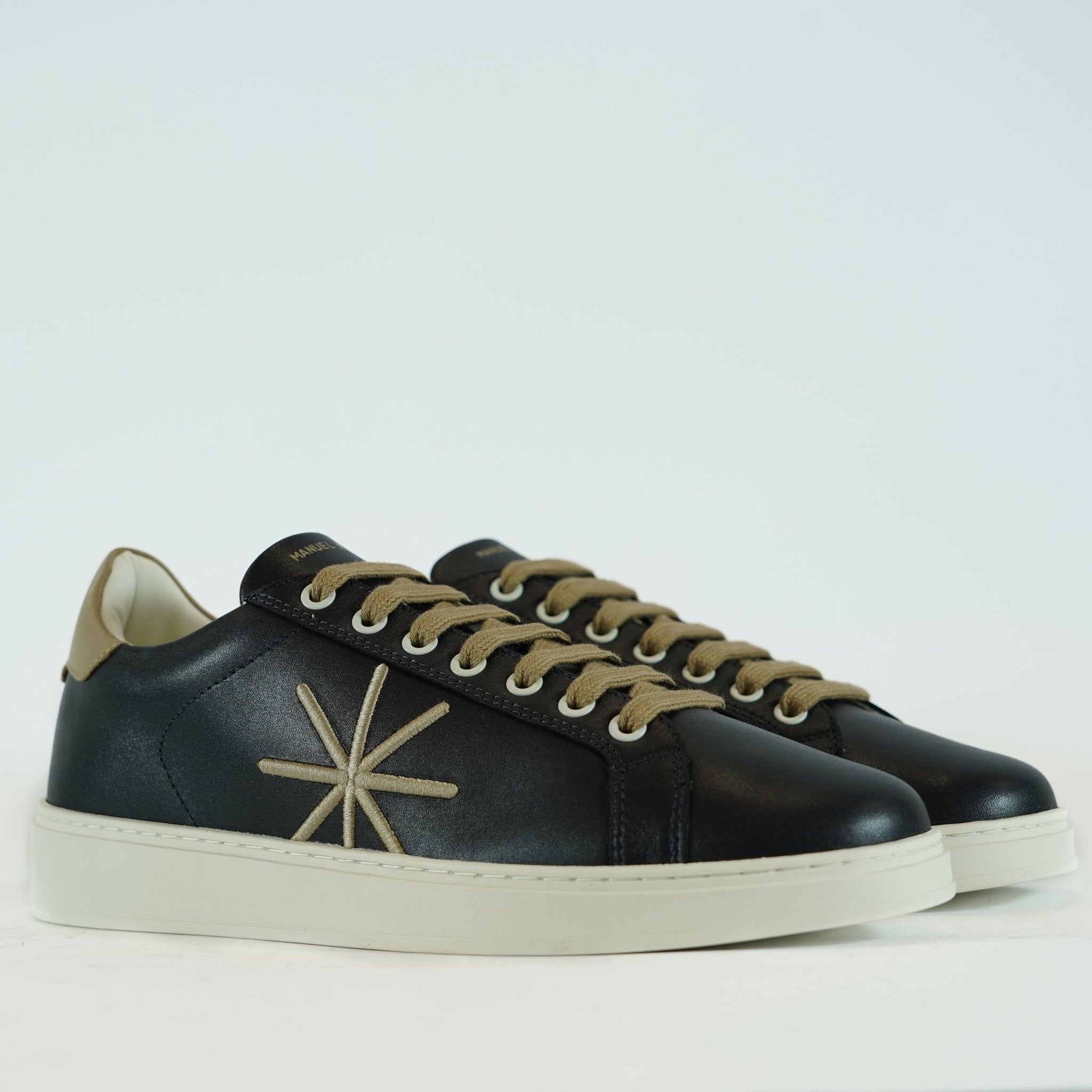 MANUEL RITZ Sneakers Uomo in Pelle Stellina e Dettagli a Contrasto MODELLO Q512 - De Matteo Uomo