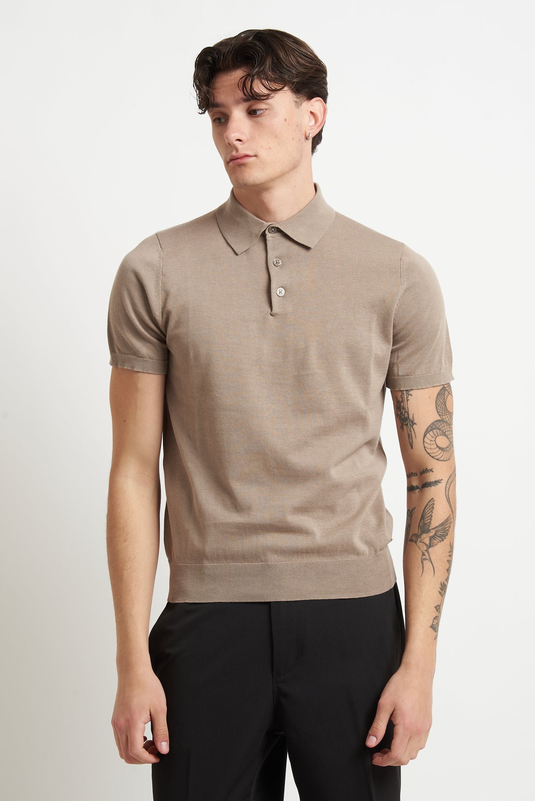 Polo Basic in Cotone con Chiusura a Bottoni mk10005