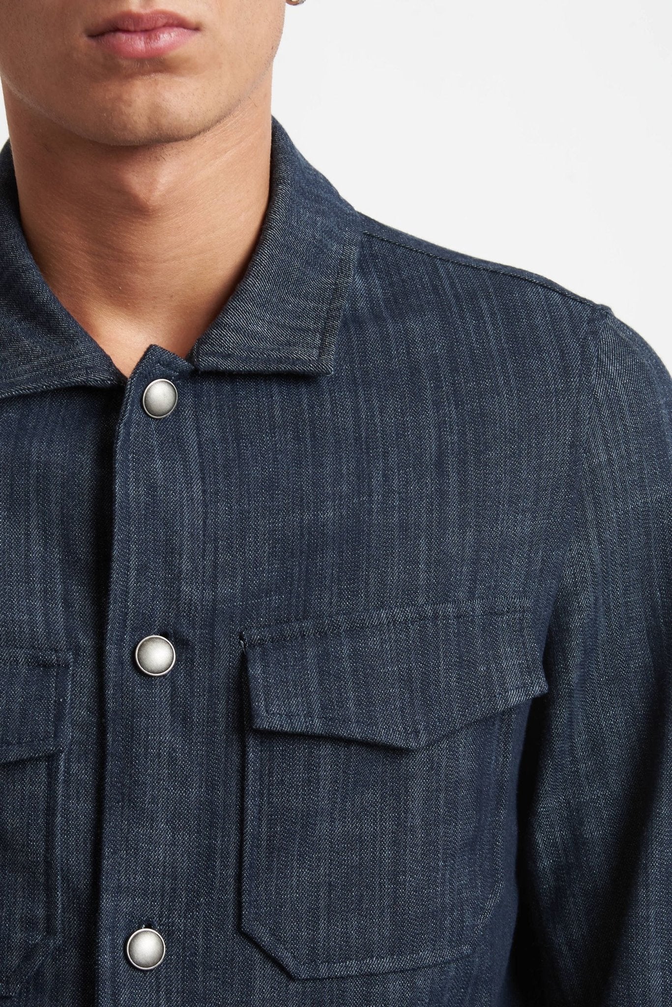 Over Shirt con Tasconi e Chiusura a Bottone - De Matteo Uomo