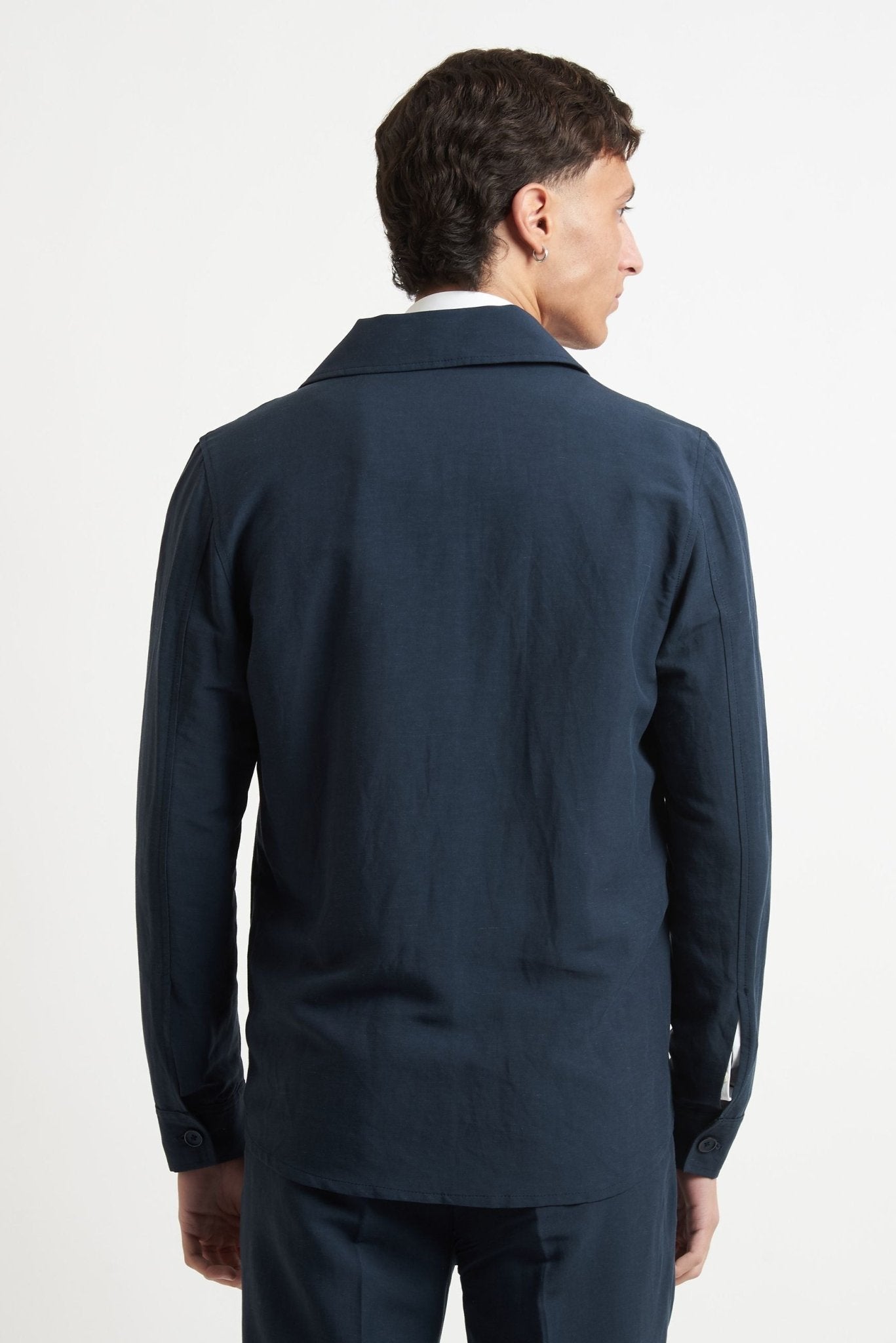 Over Shirt con Tasconi e Chiusura a Bottone - De Matteo Uomo