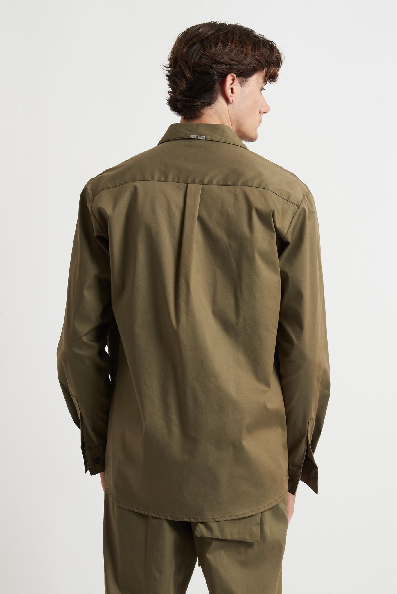 Overshirt con Chiusura a Bottoni, Collo Camicia e Tasche Funzionali - De Matteo Uomo