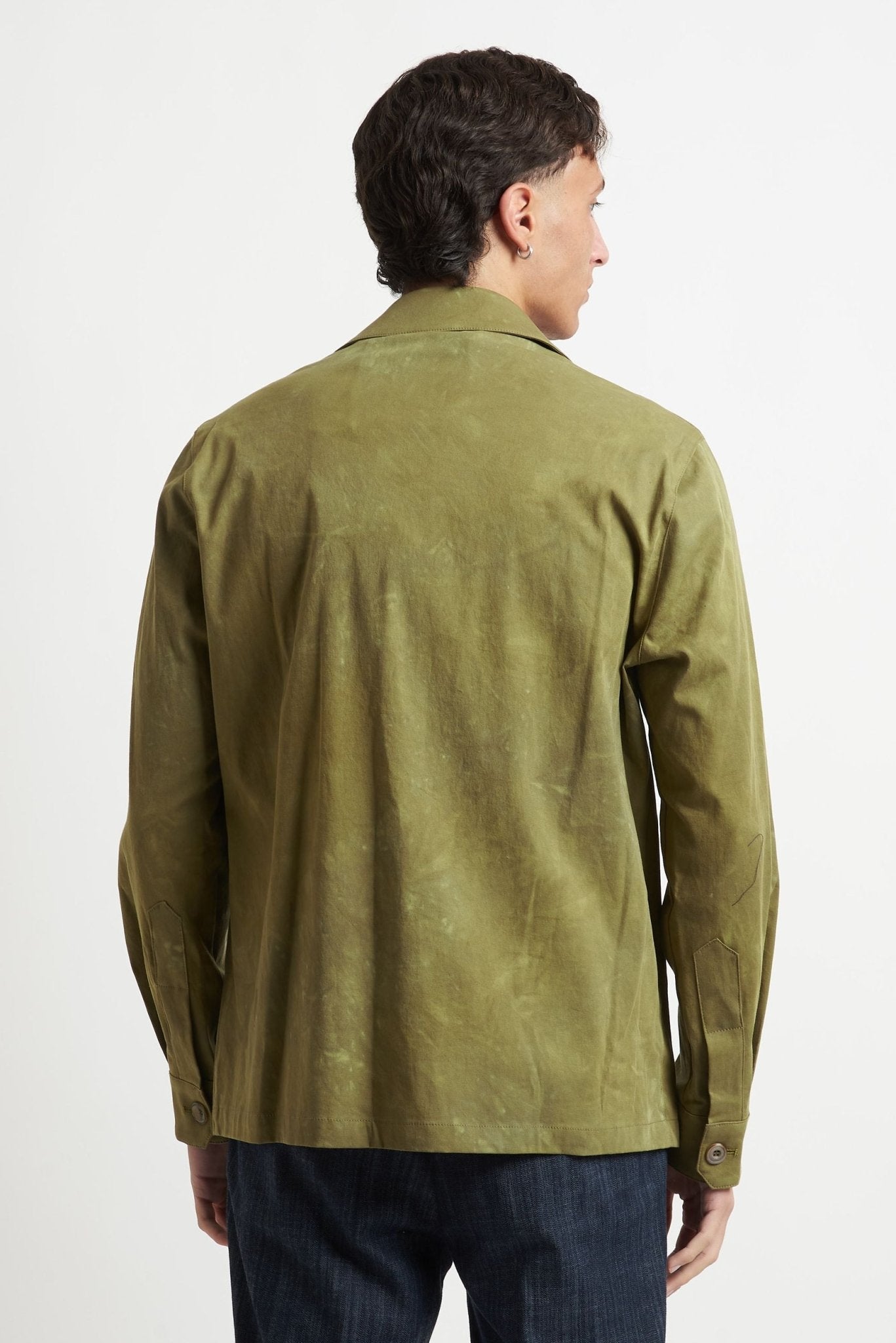 Overshirt Tinto Pezza in Cotone Stretch - De Matteo Uomo