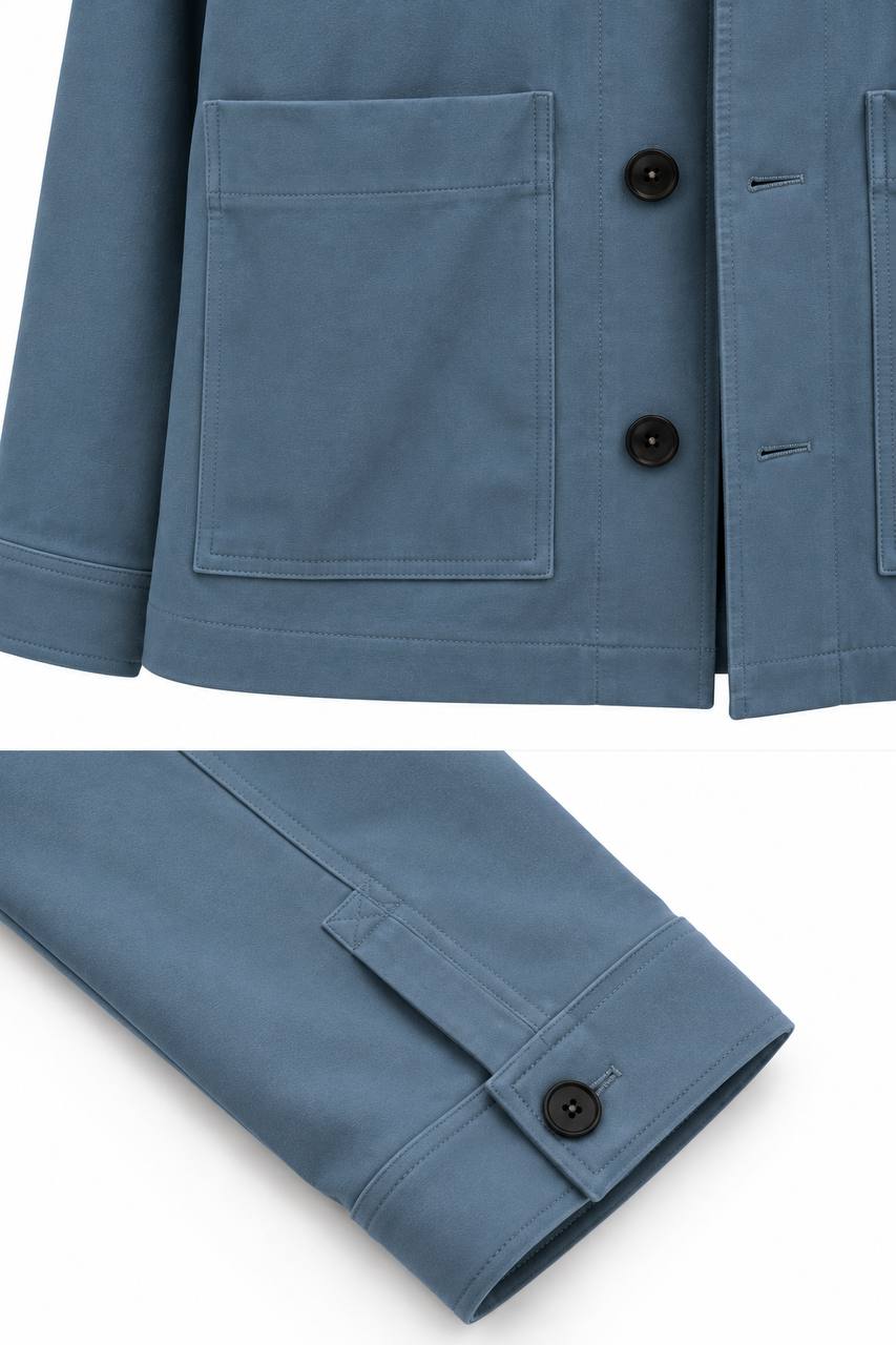 Overshirt Uomo Coordinato in Lana con Tasconi - De Matteo Uomo